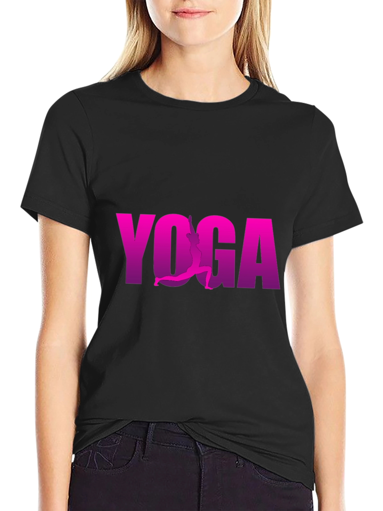 Yoga Silhouette Tee - Mens Black Graphic T-Shirt