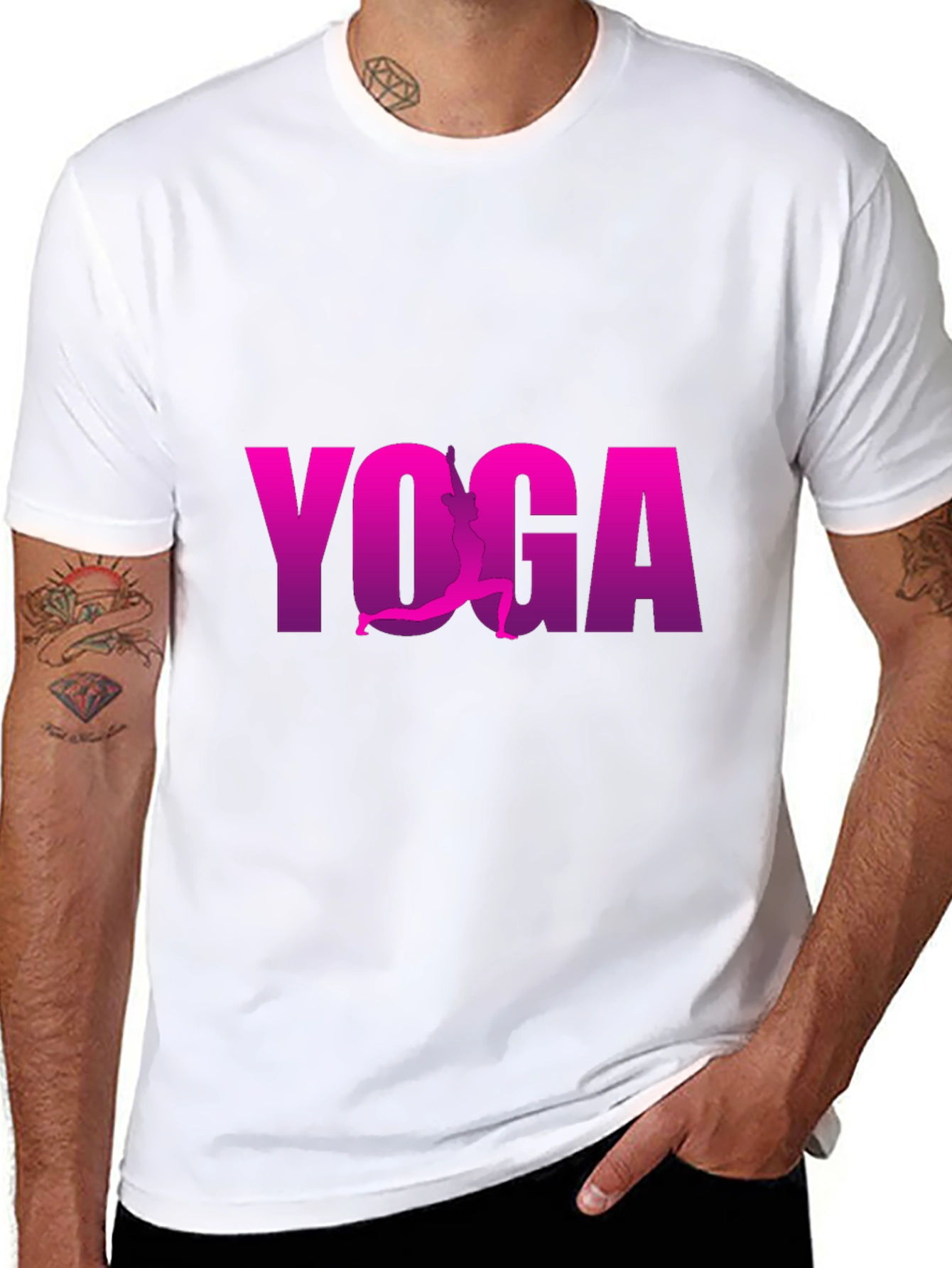 Yoga Silhouette Tee - Mens Black Graphic T-Shirt