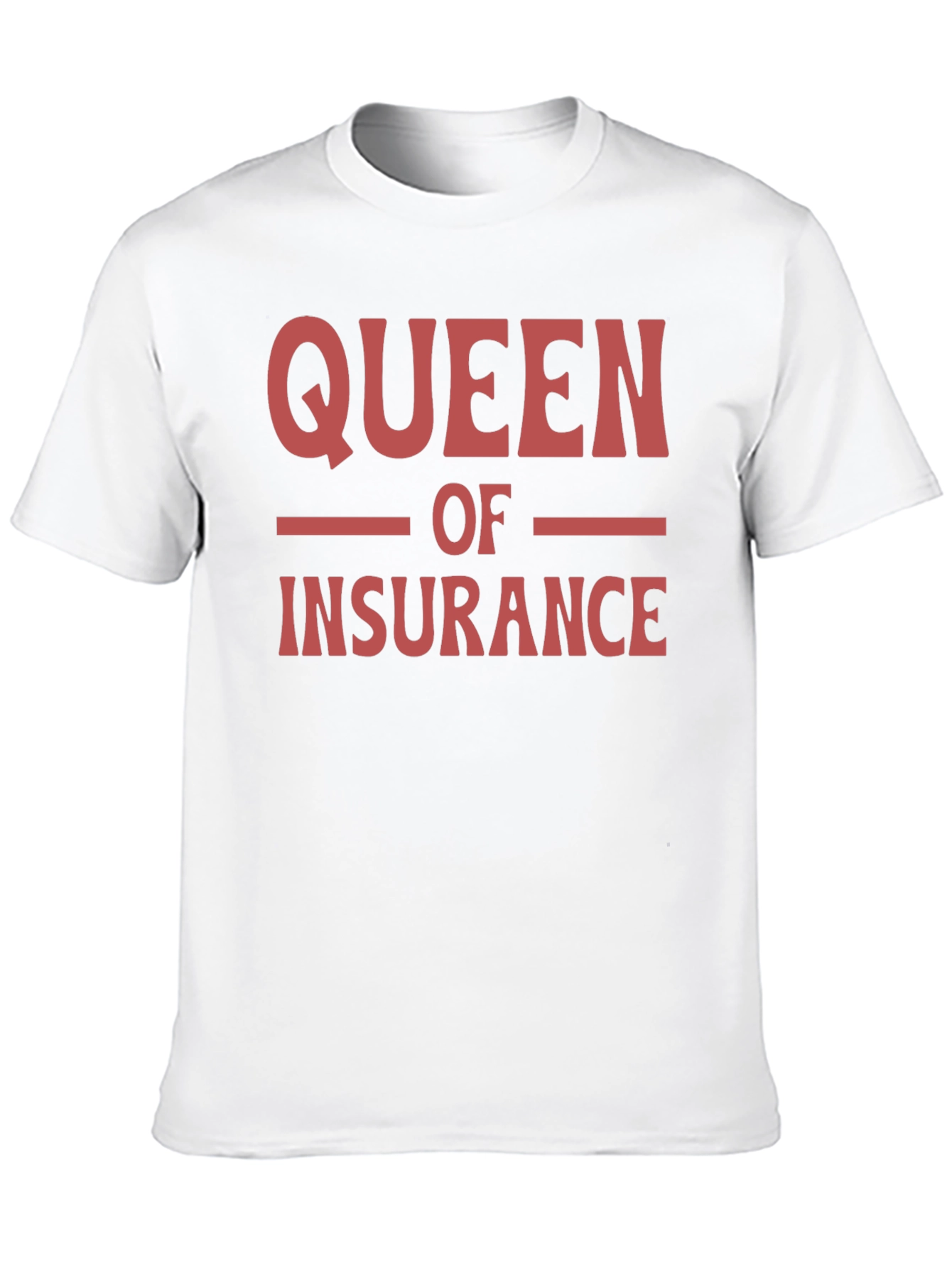 Queen of Insurance T-Shirt - Black Crew Neck Tee