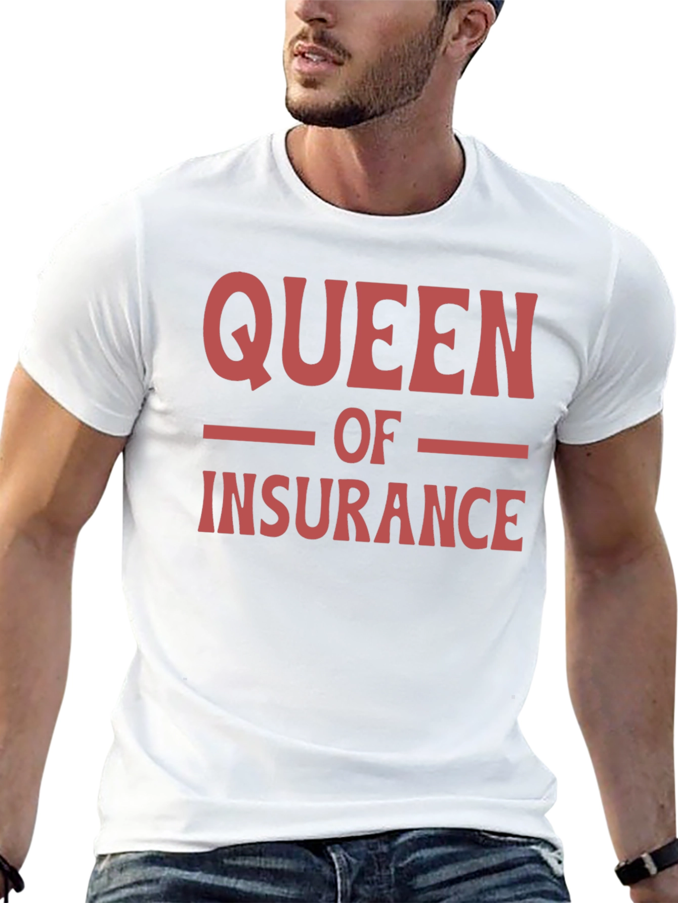 Queen of Insurance T-Shirt - Black Crew Neck Tee