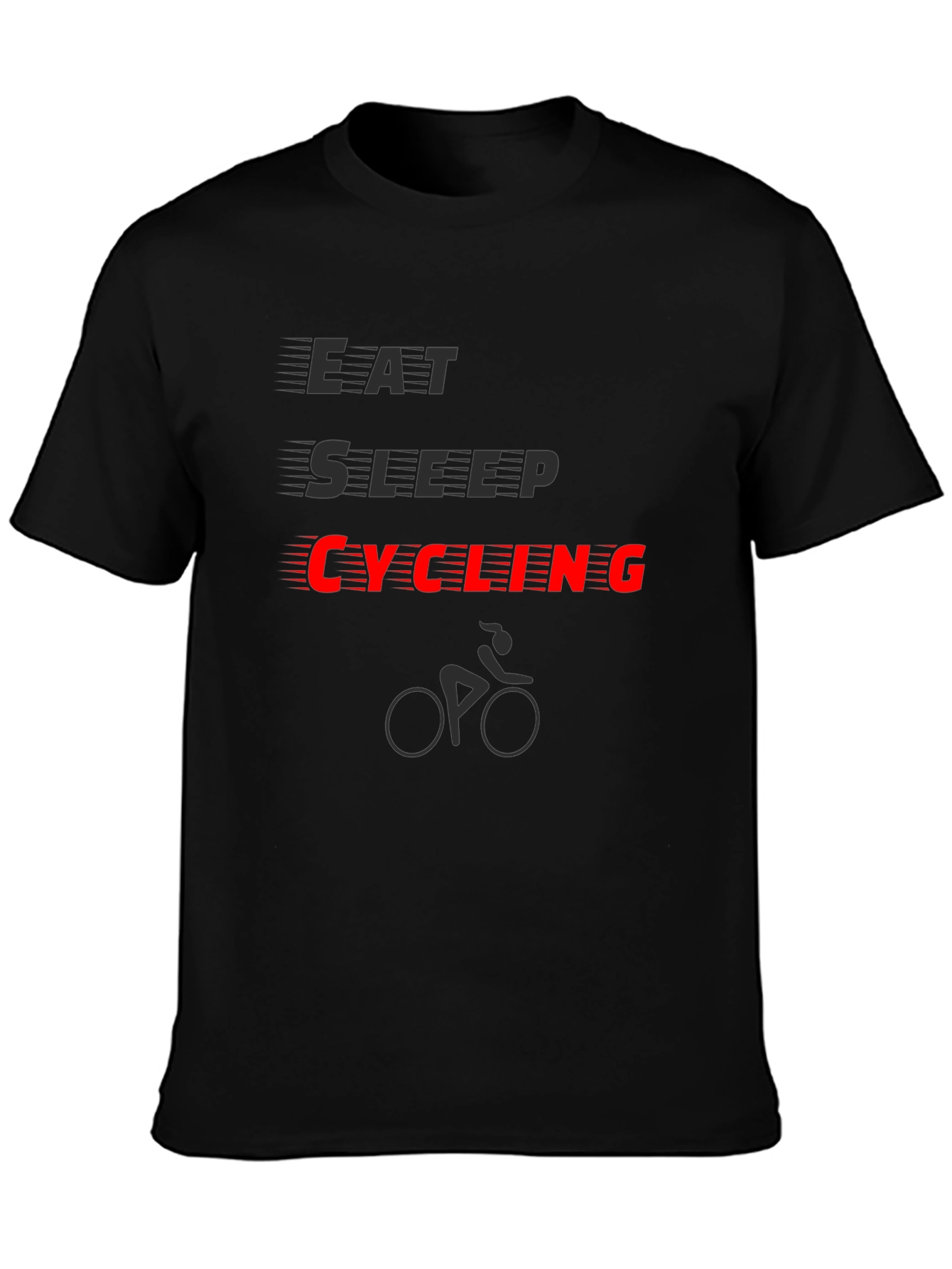 Eat Sleep Cycling T-Shirt - Black