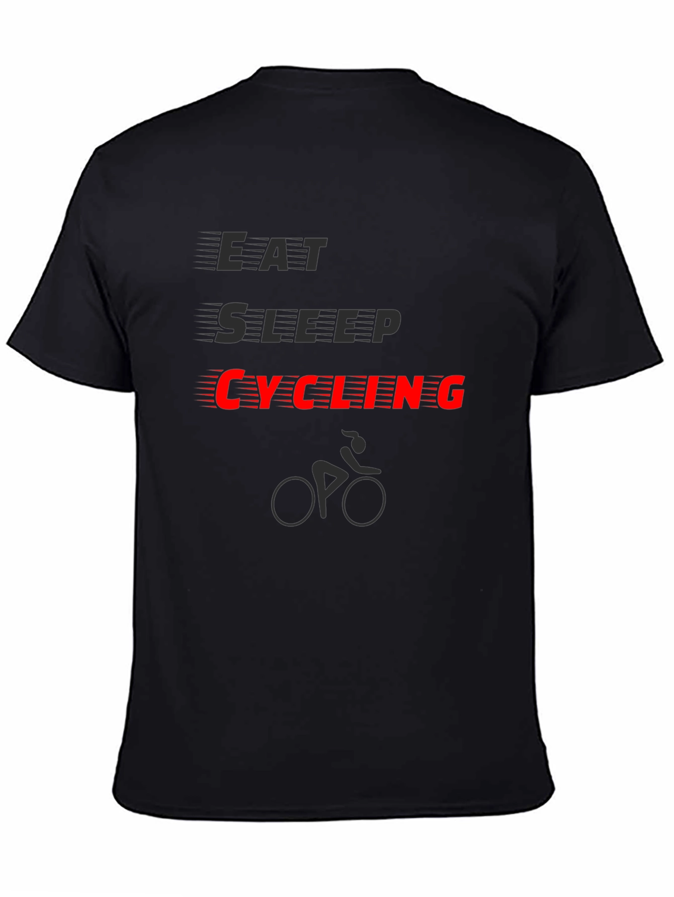 Eat Sleep Cycling T-Shirt - Black