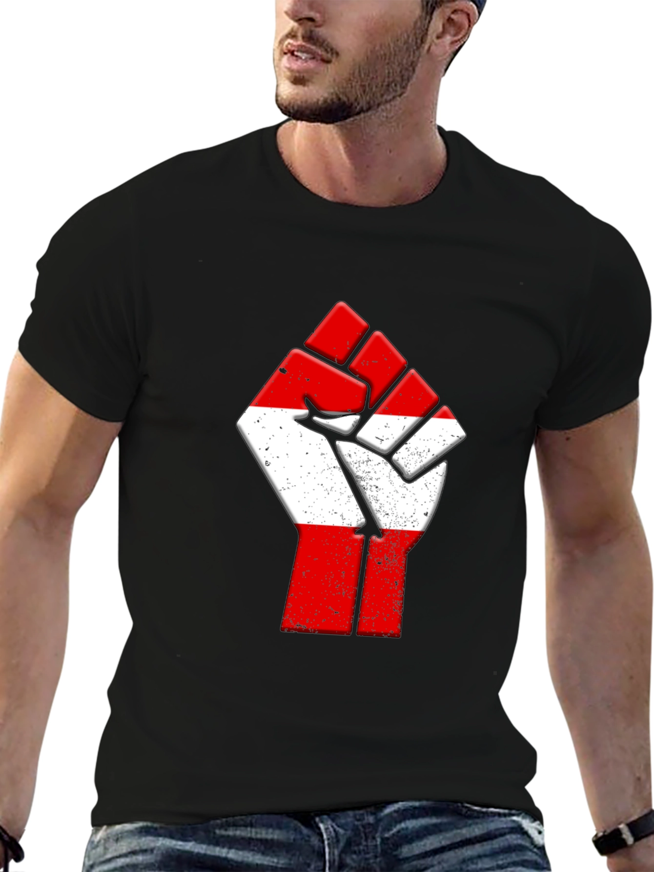 Austrian Flag Fist T-Shirt - Support Freedom