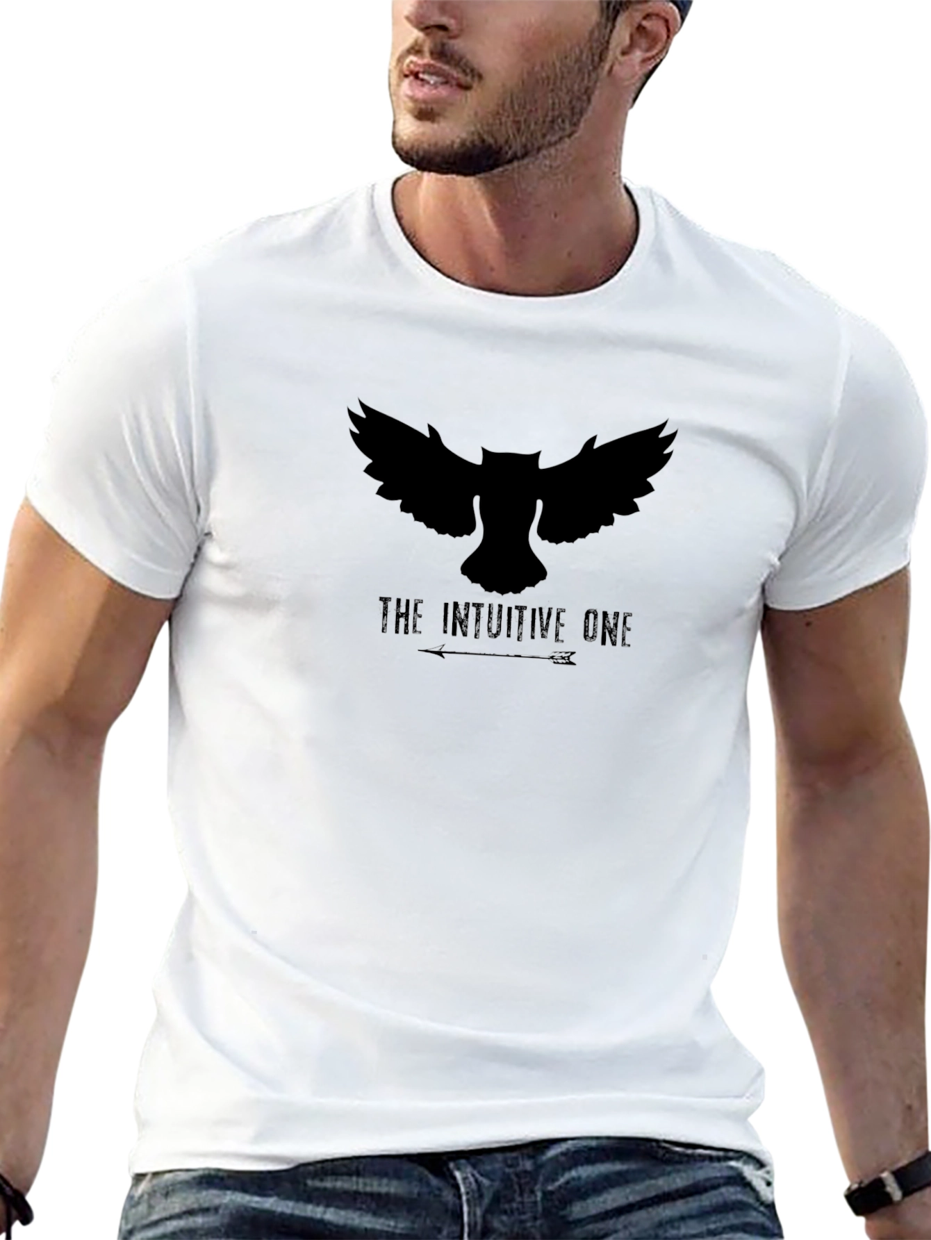 Intuitive One Owl Graphic Tee - Black