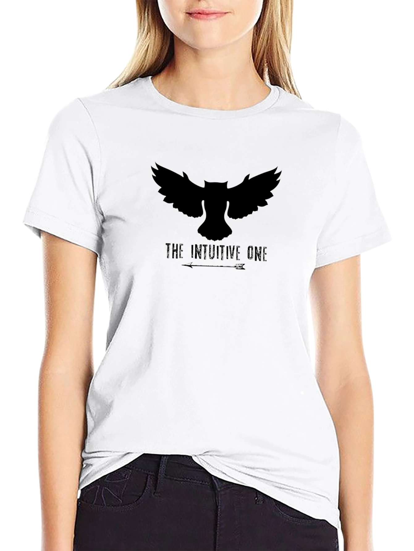 Intuitive One Owl Graphic Tee - Black
