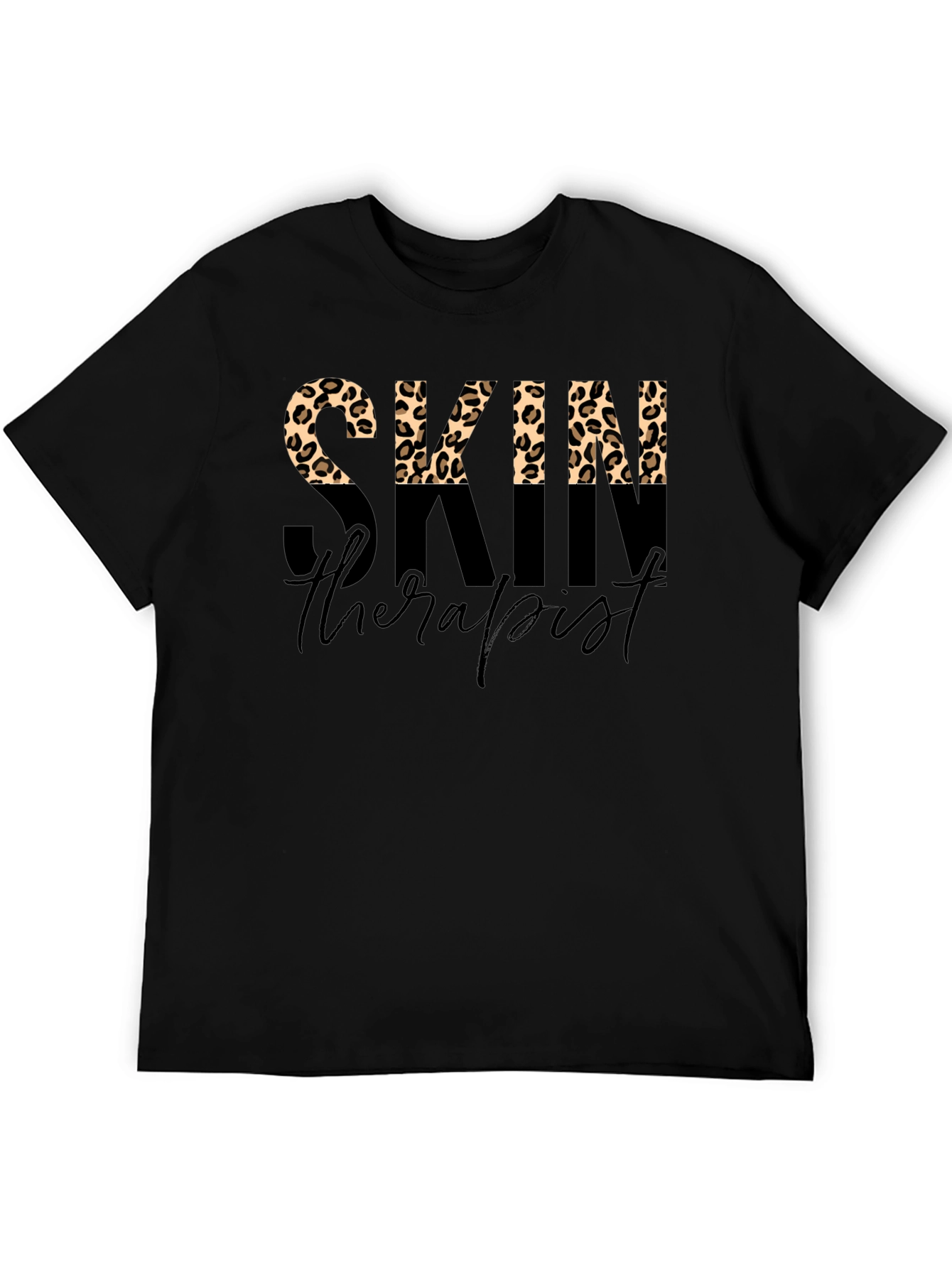 Skin Therapist Leopard Print T-Shirt