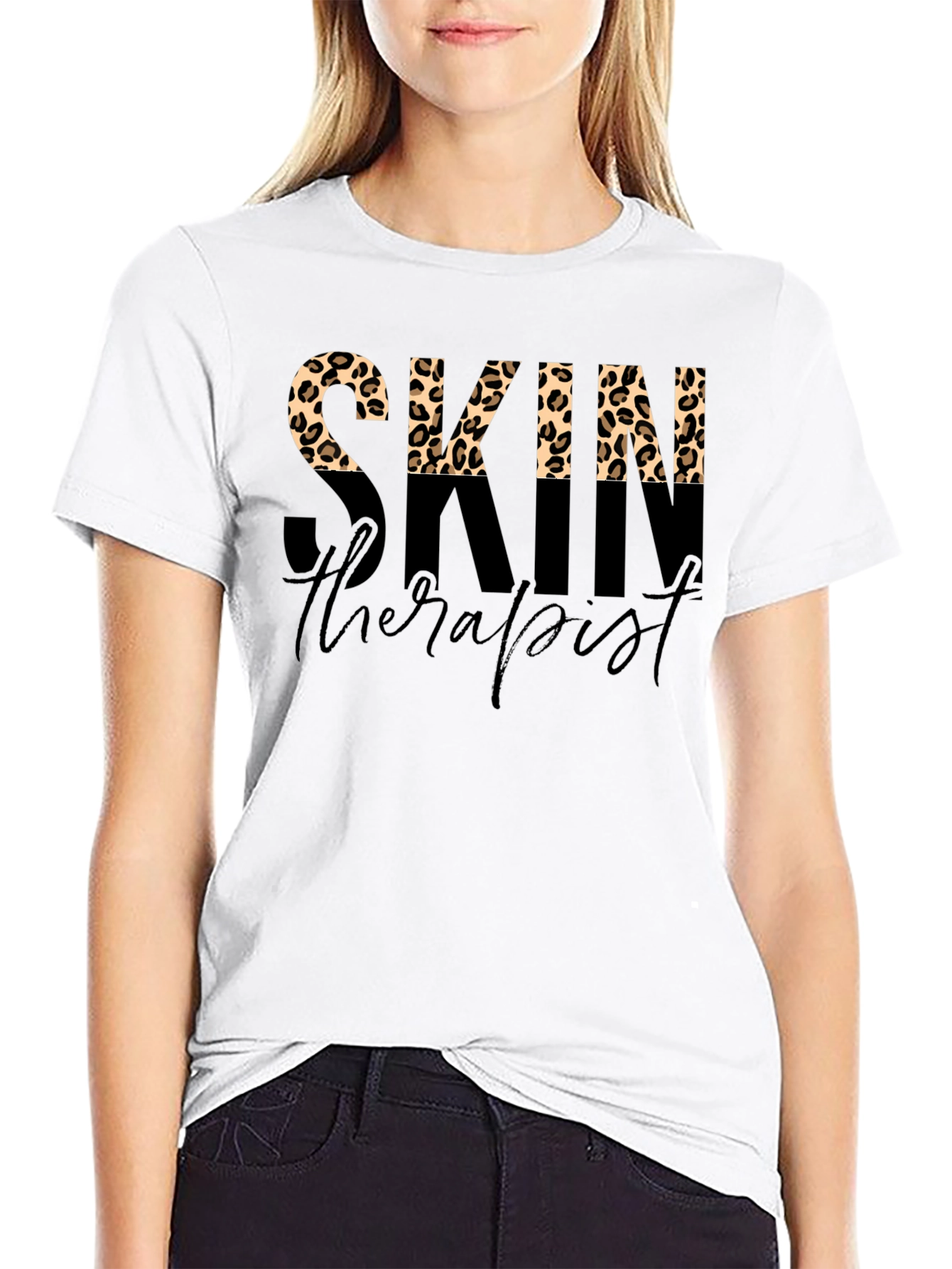 Skin Therapist Leopard Print T-Shirt