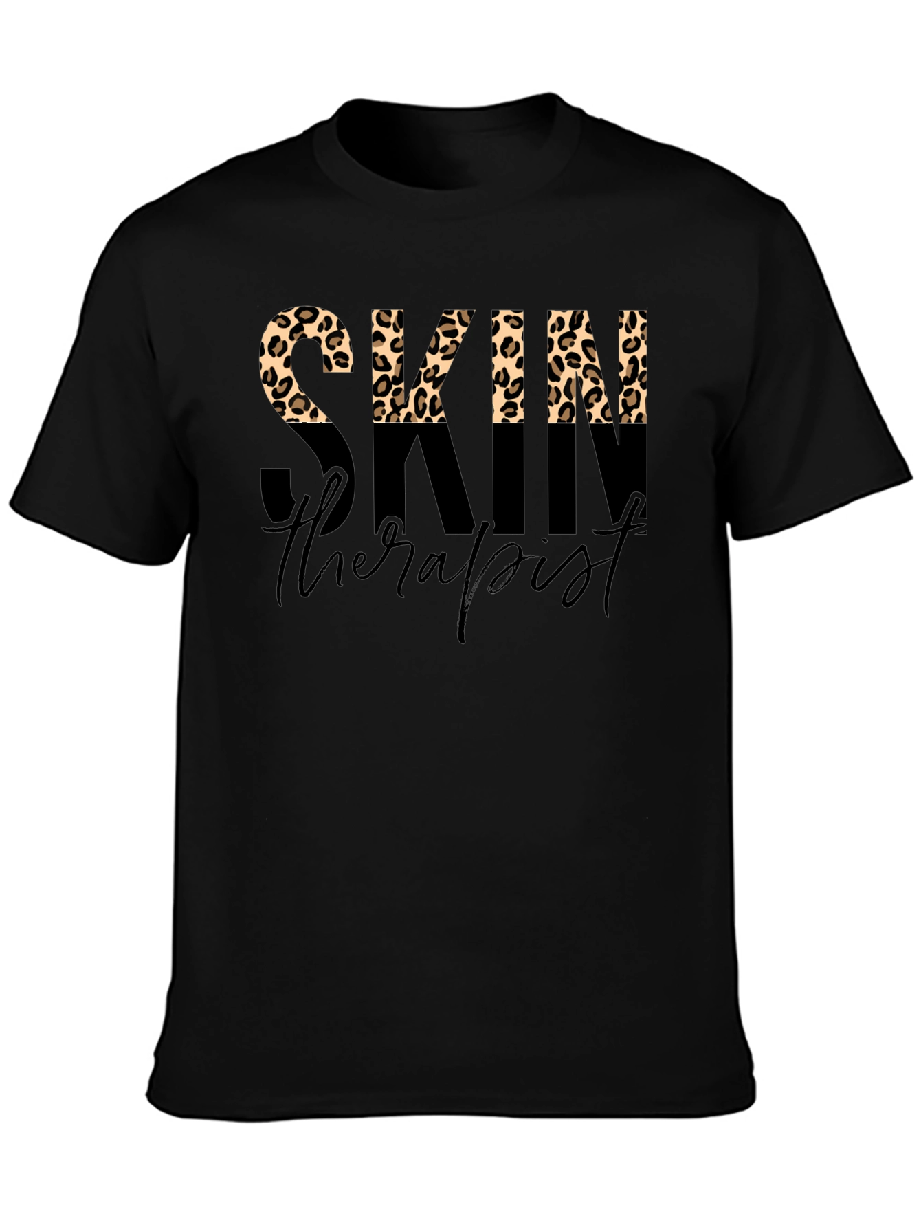 Skin Therapist Leopard Print T-Shirt