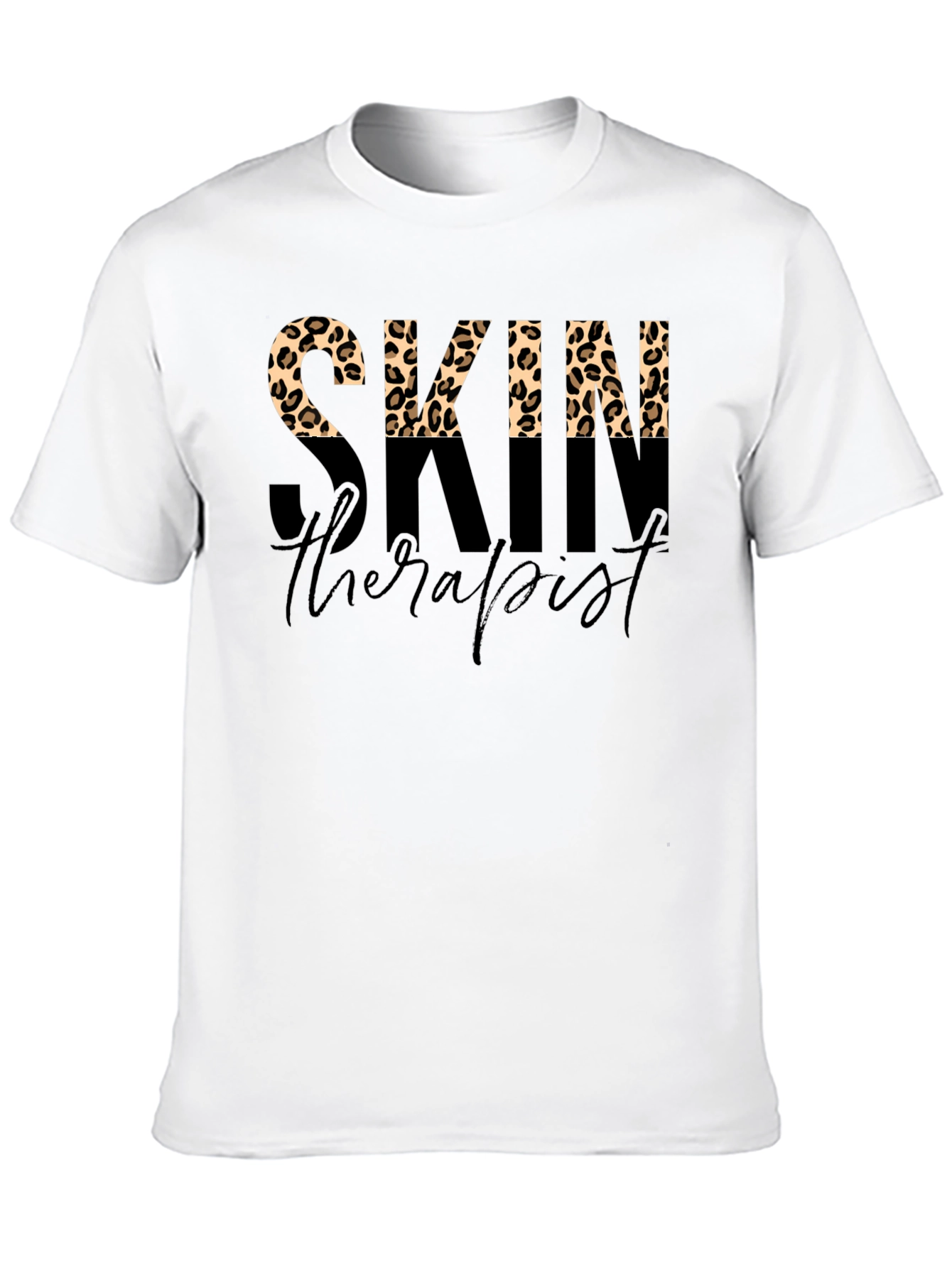 Skin Therapist Leopard Print T-Shirt