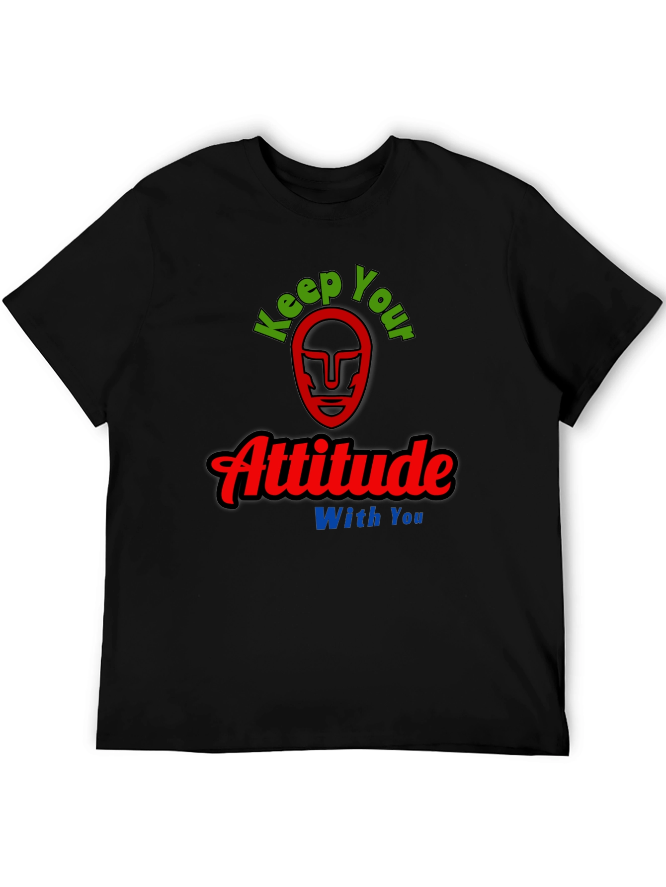 Keep Your Attitude With You Mens Black T-Shirt