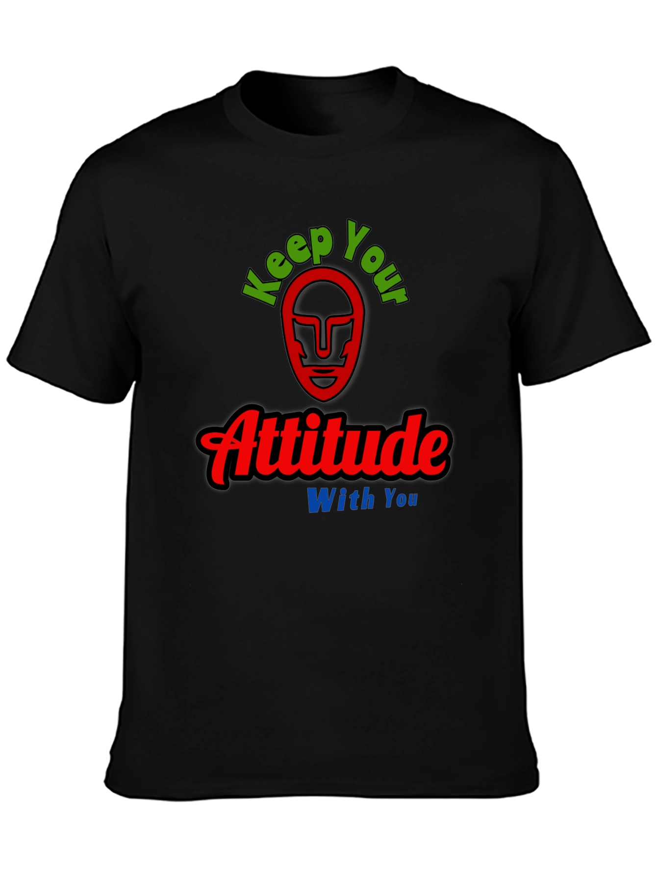 Keep Your Attitude With You Mens Black T-Shirt