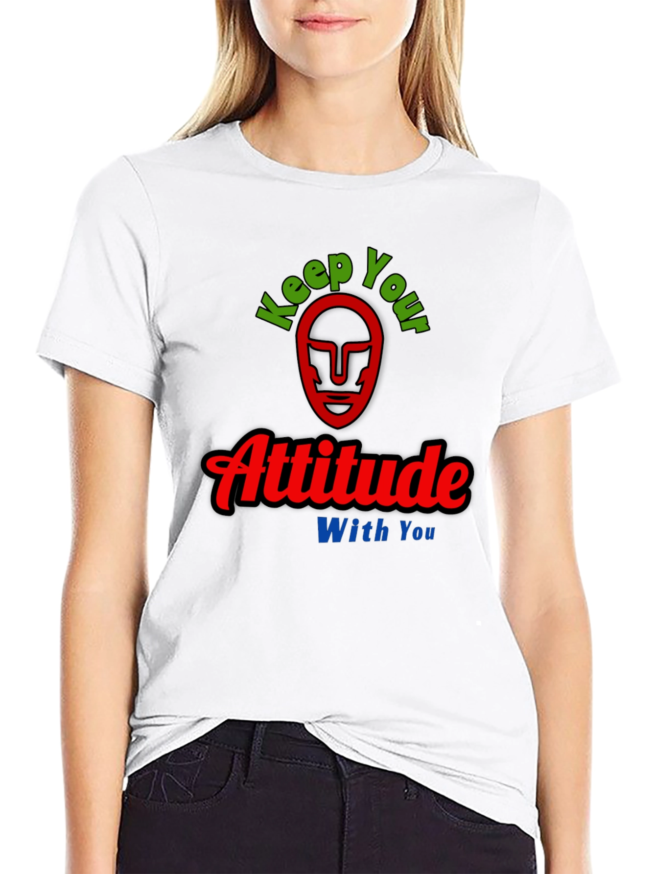 Keep Your Attitude With You Mens Black T-Shirt
