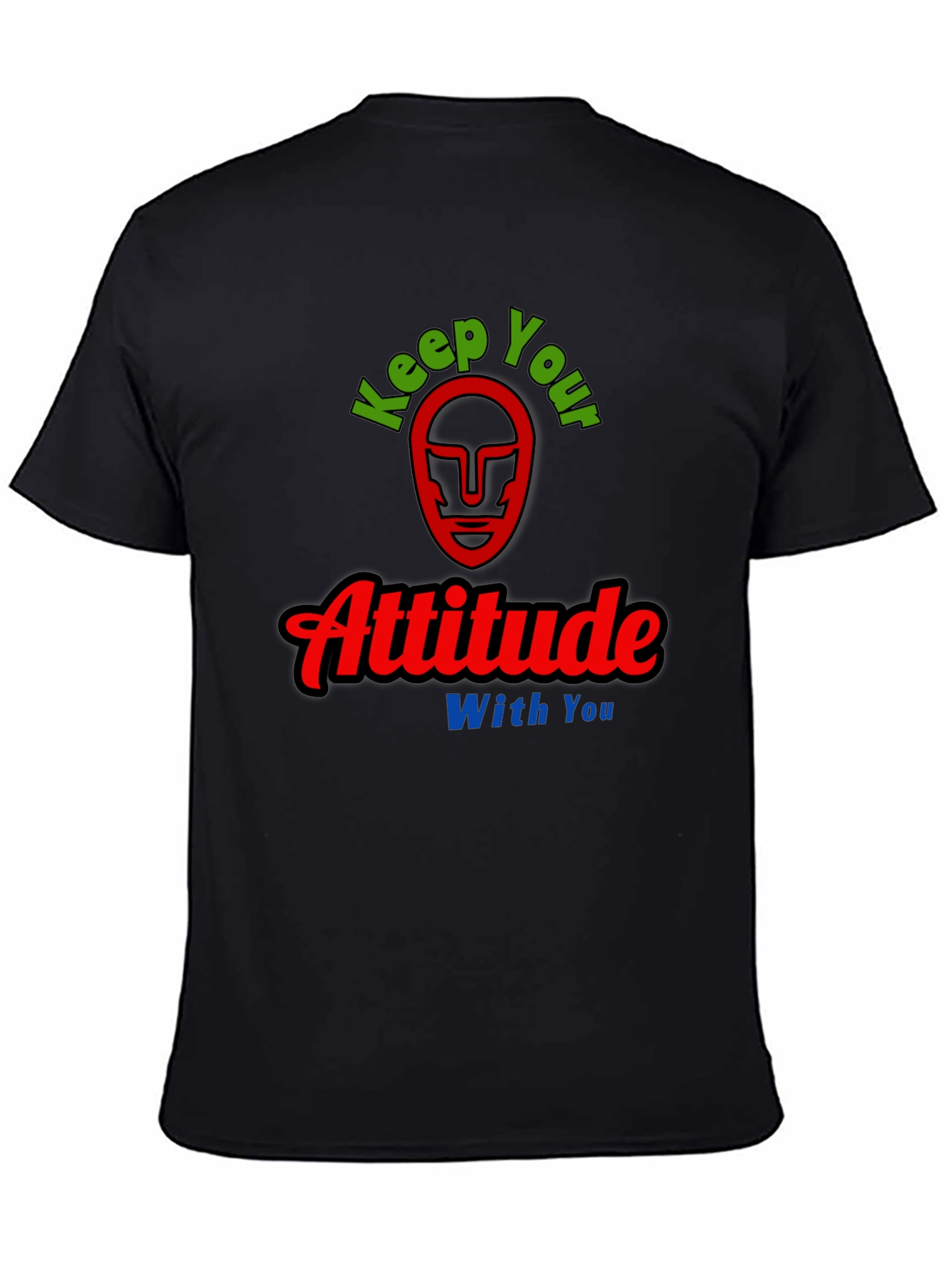 Keep Your Attitude With You Mens Black T-Shirt