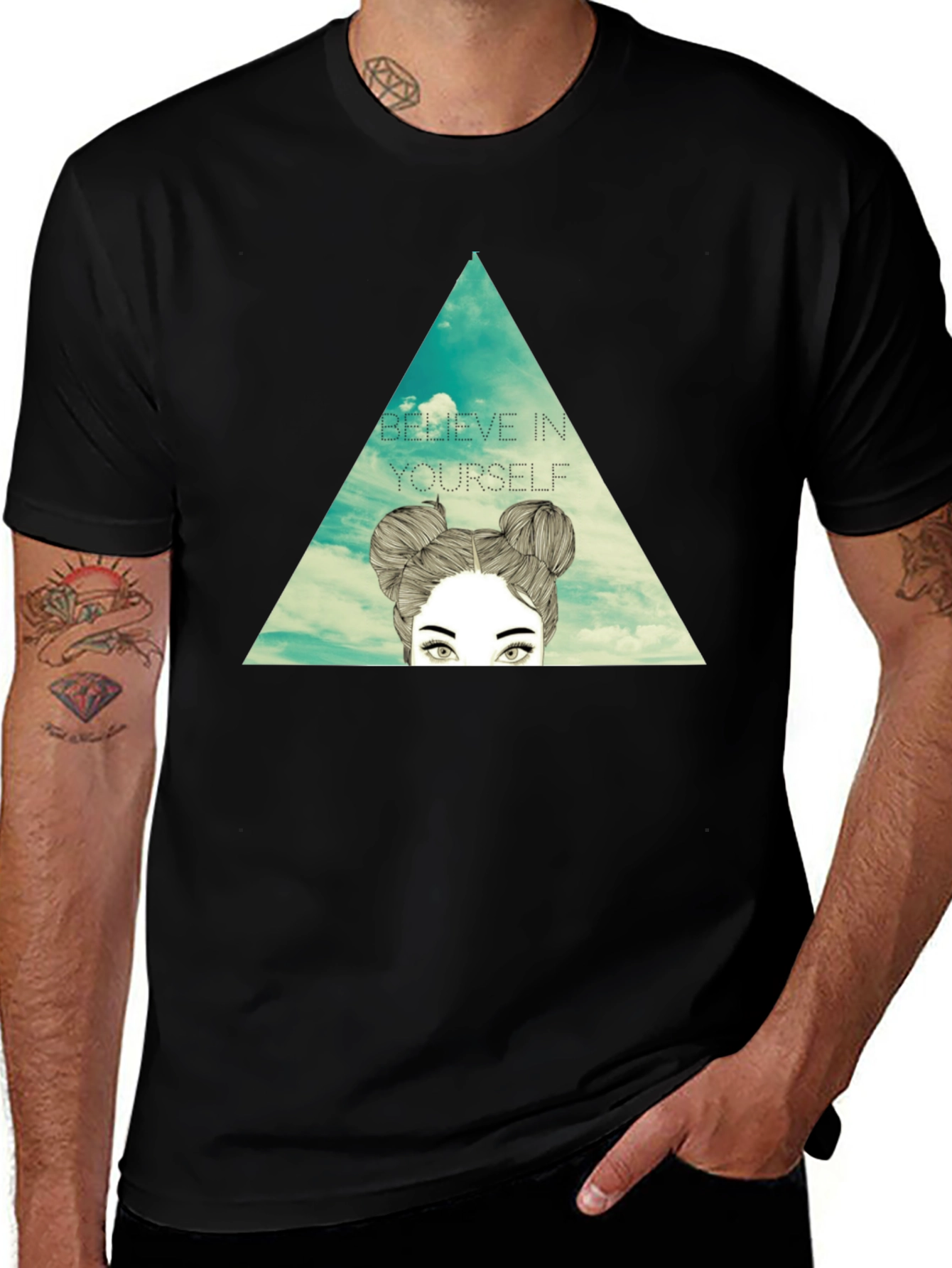 Believe in Yourself Graphic Tee - Stylish Black T-Shirt