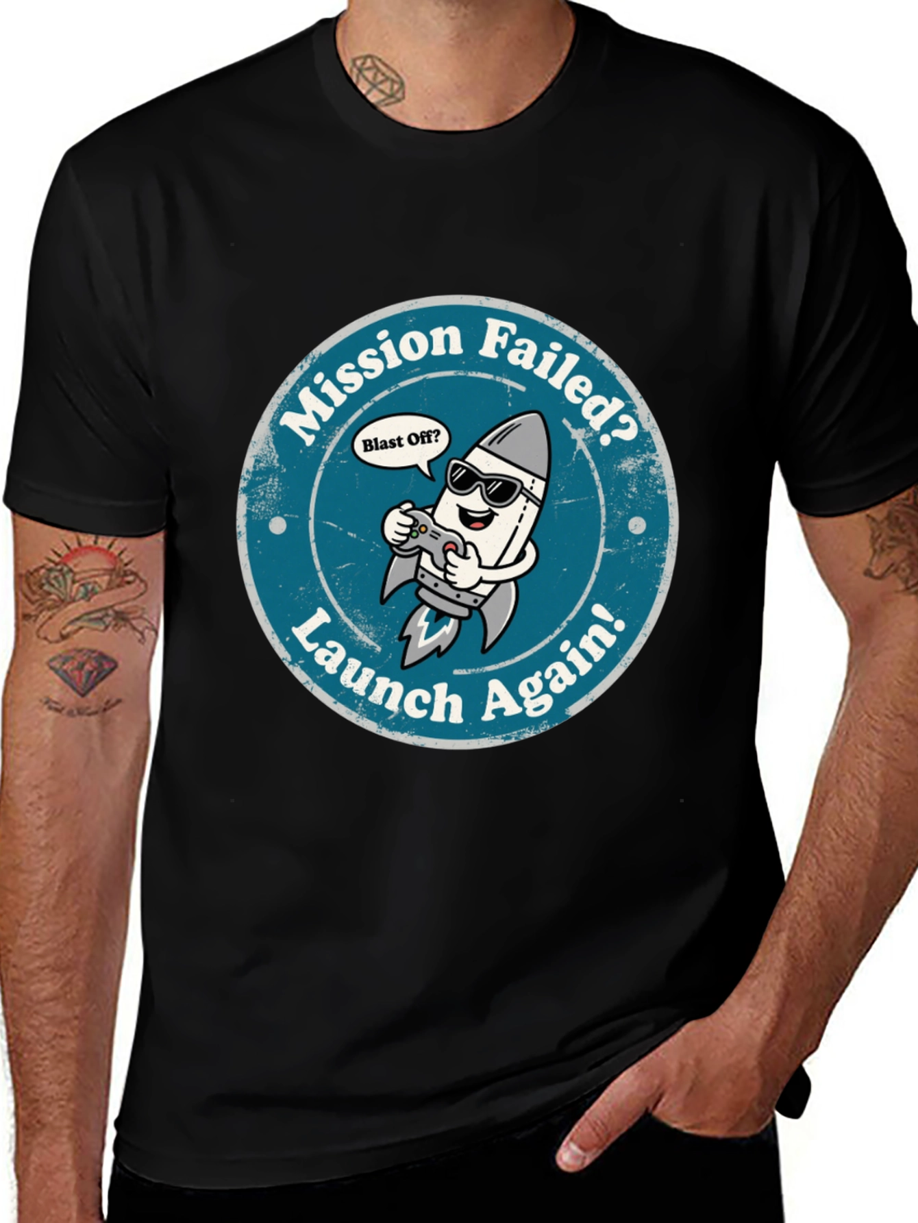 Mission Failed? Launch Again! T-Shirt