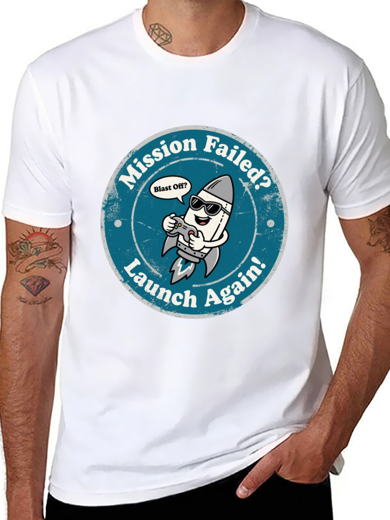 Mission Failed? Launch Again! T-Shirt