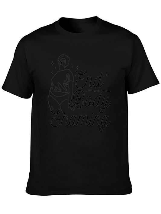 End Body Shaming Graphic Tee - Unisex Black T-Shirt