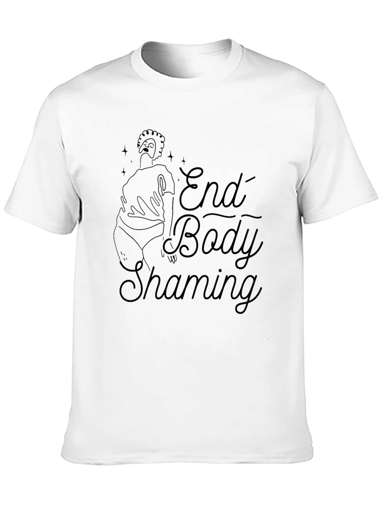 End Body Shaming Graphic Tee - Unisex Black T-Shirt