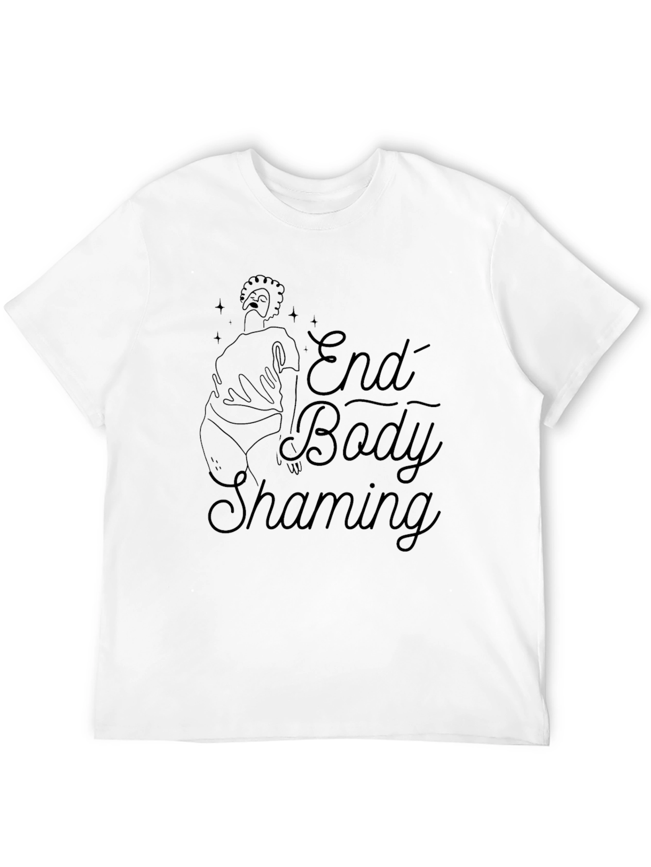End Body Shaming Graphic Tee - Unisex Black T-Shirt