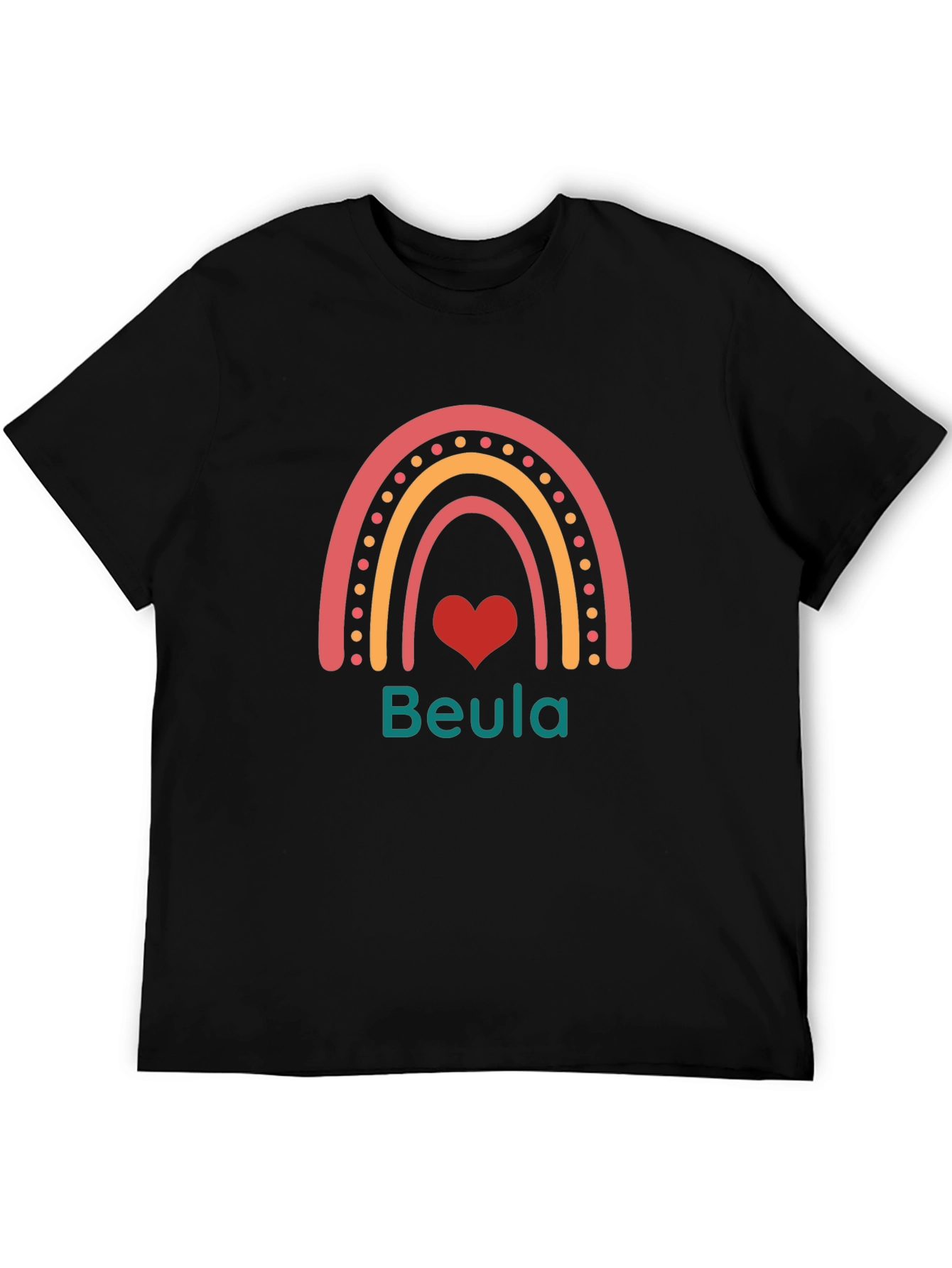 Beula Rainbow Heart Graphic T-Shirt