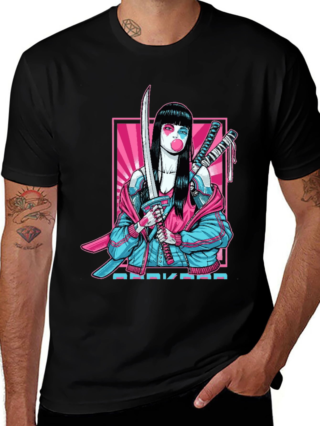 Cyberpunk Geisha Graphic Tee