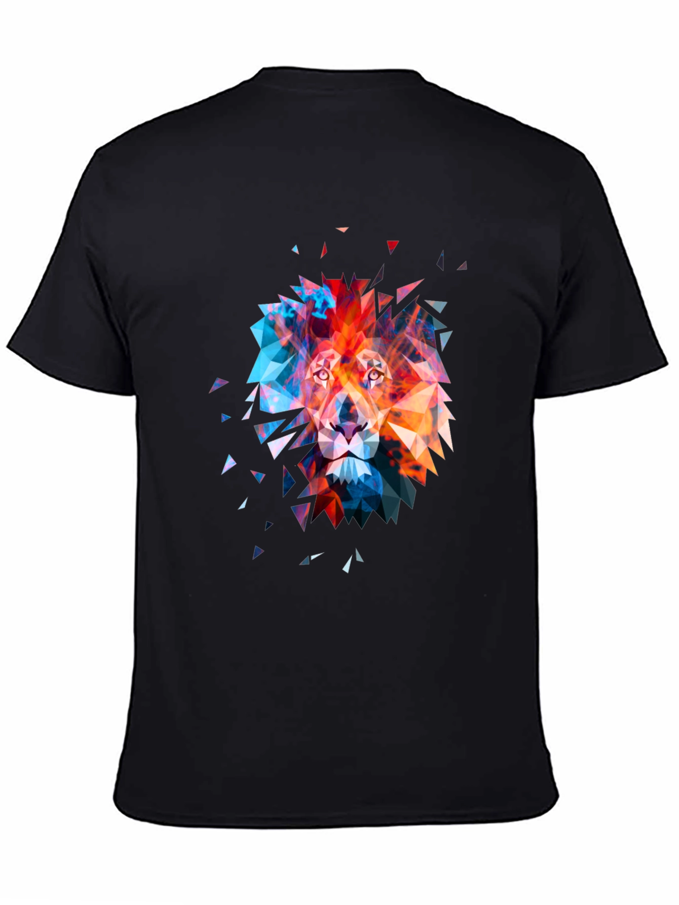 Geometric Lion Graphic Tee - Modern Art T-Shirt