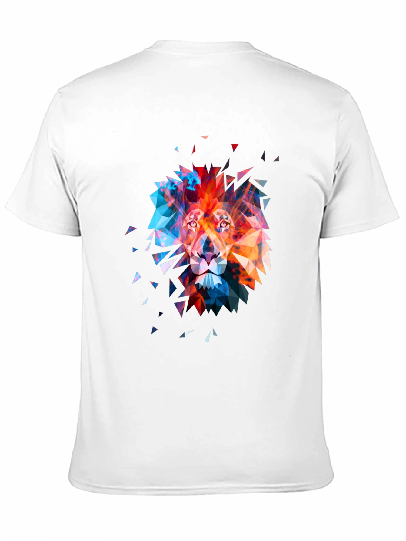 Geometric Lion Graphic Tee - Modern Art T-Shirt