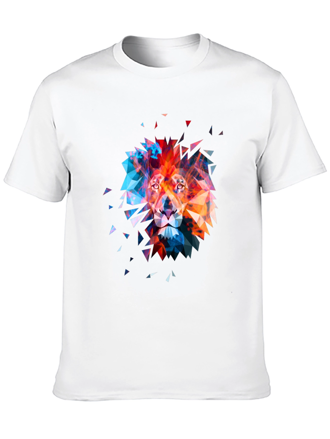 Geometric Lion Graphic Tee - Modern Art T-Shirt