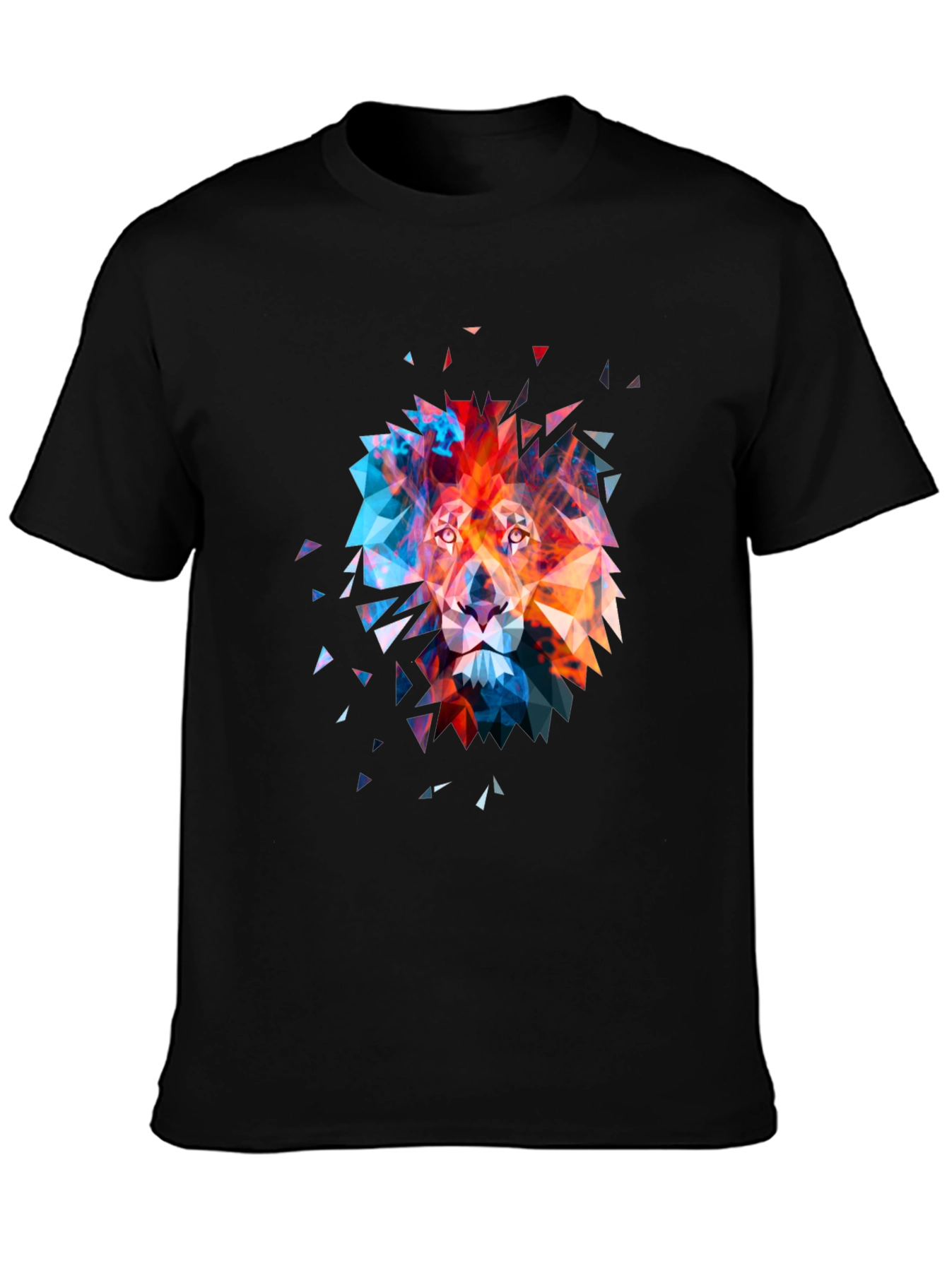 Geometric Lion Graphic Tee - Modern Art T-Shirt