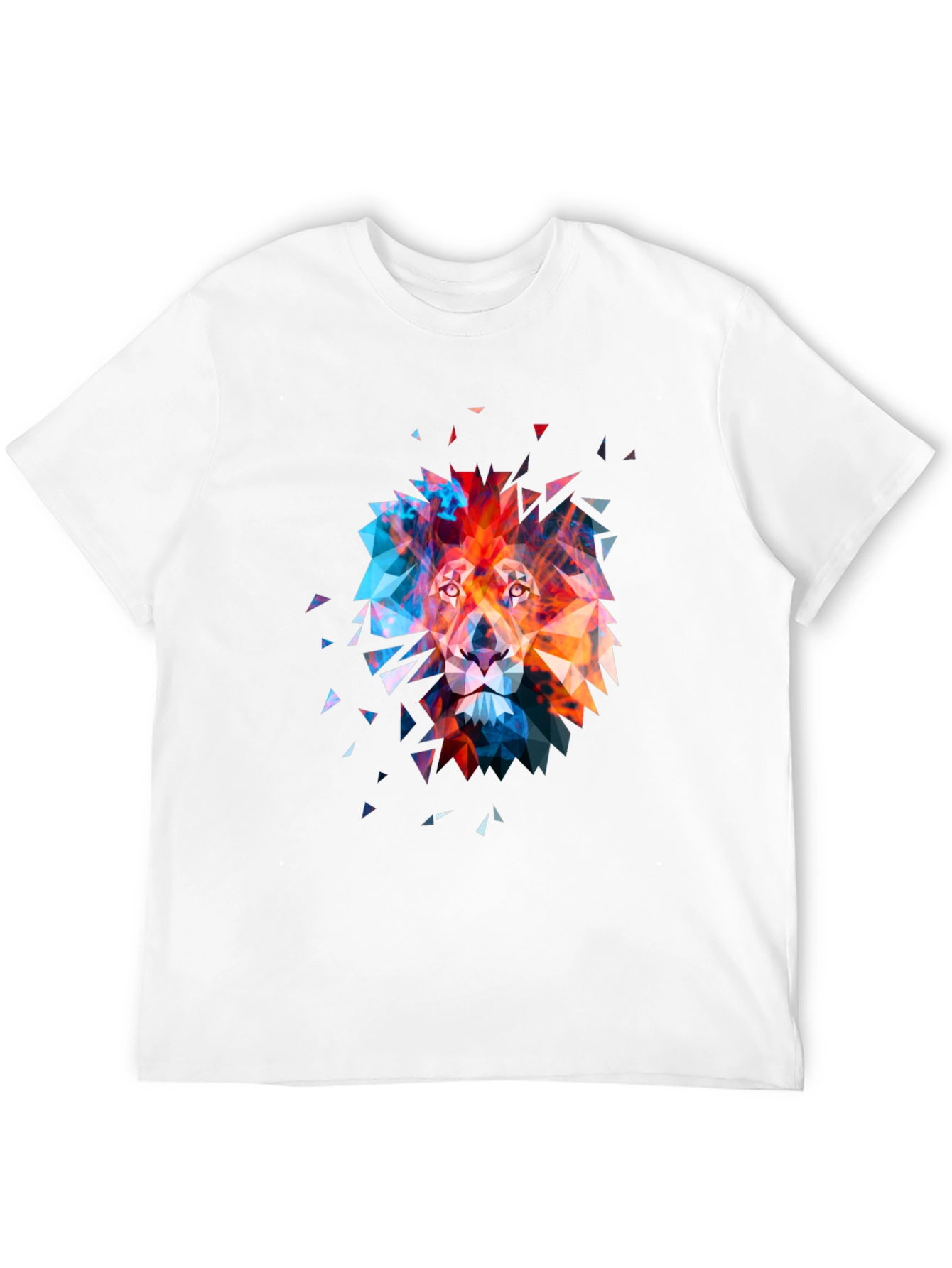 Geometric Lion Graphic Tee - Modern Art T-Shirt