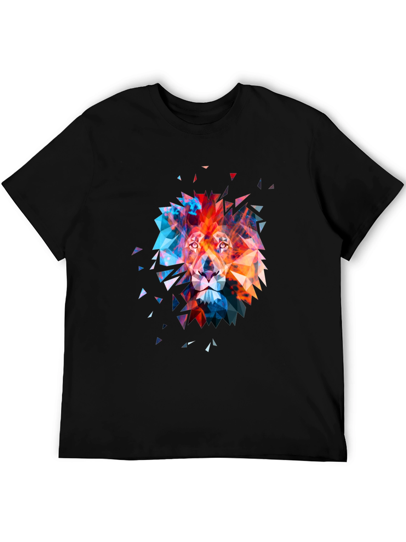 Geometric Lion Graphic Tee - Modern Art T-Shirt