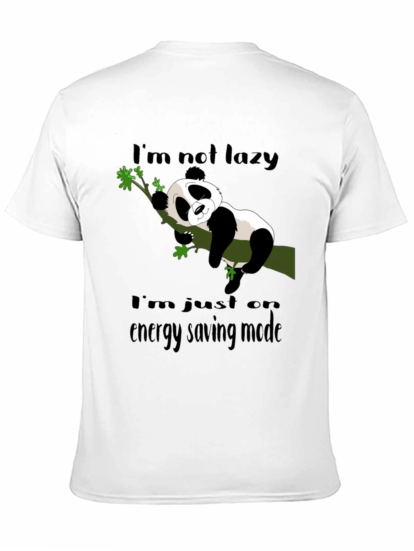 Lazy Panda Energy Saving Mode Graphic T-Shirt