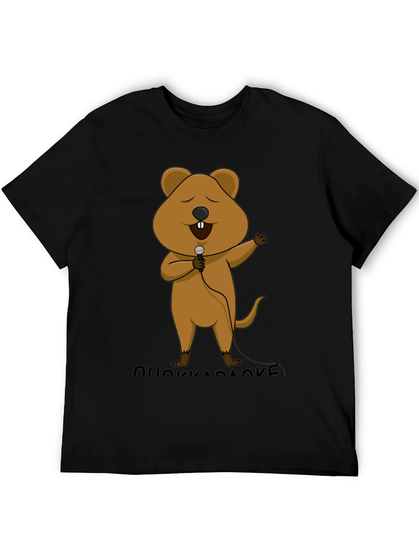 Quokka Karaoke T-Shirt - Cute Cartoon Graphic Tee