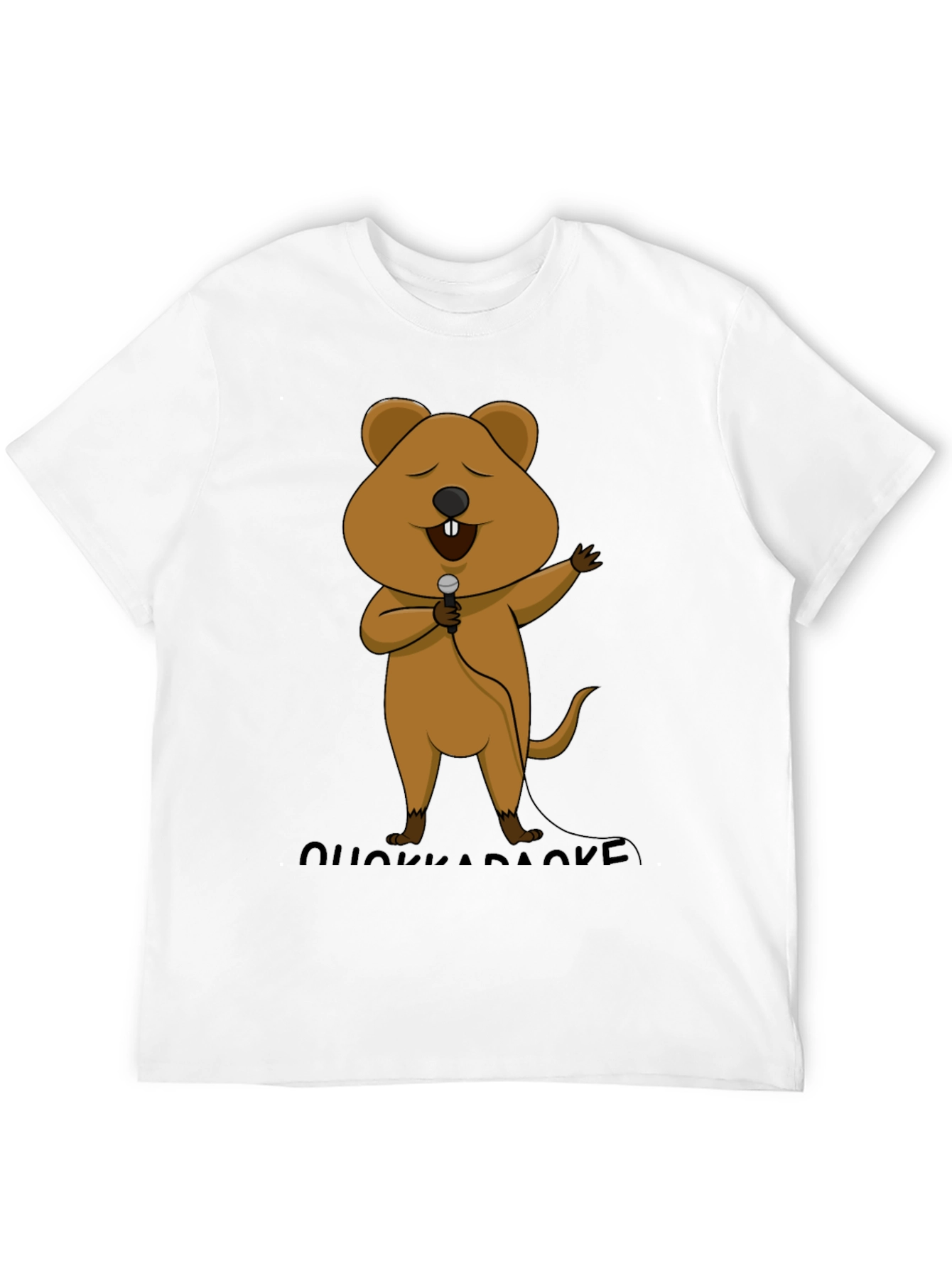 Quokka Karaoke T-Shirt - Cute Cartoon Graphic Tee