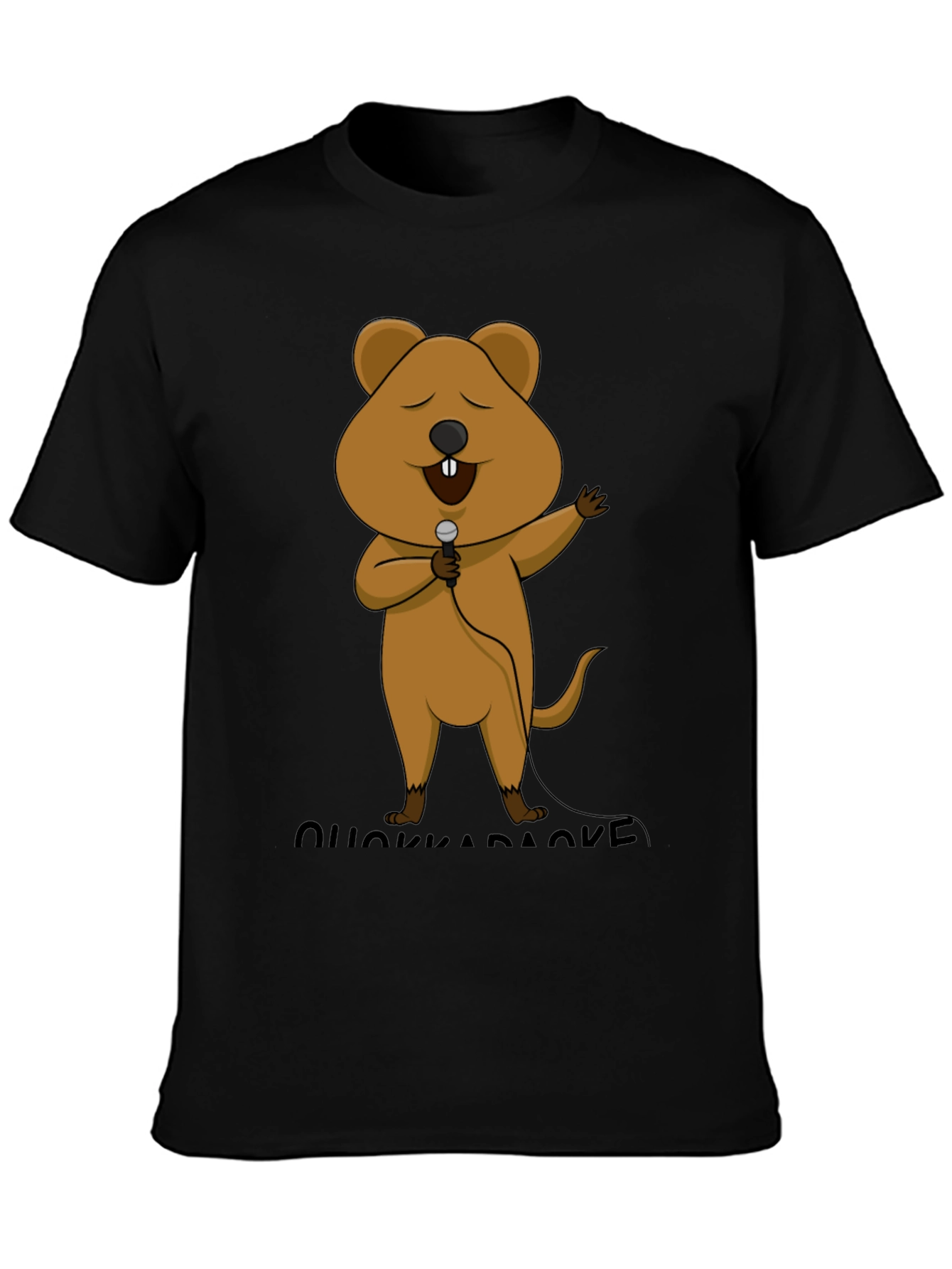 Quokka Karaoke T-Shirt - Cute Cartoon Graphic Tee