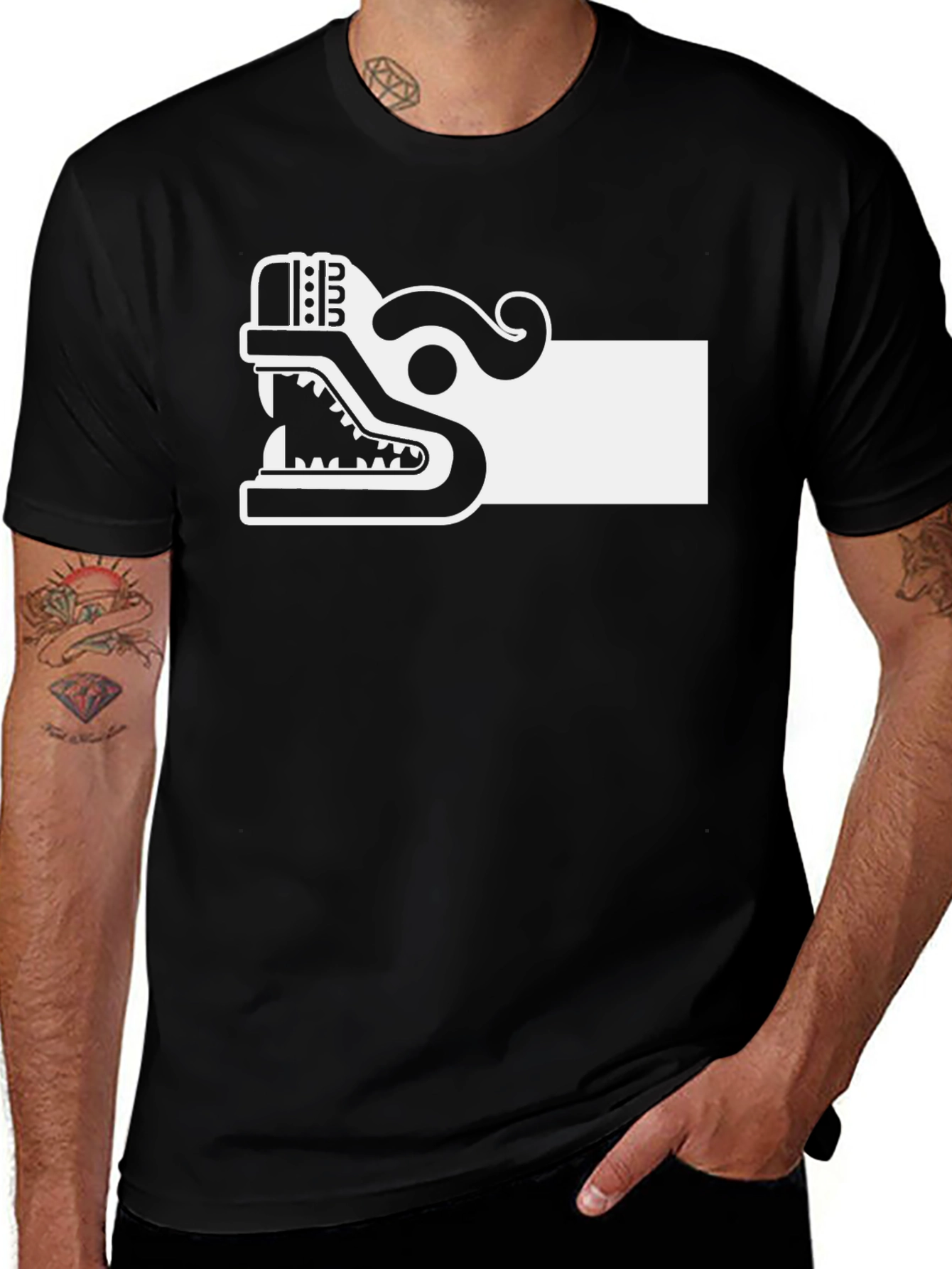 Aztec Serpent T-Shirt - Black Graphic Tee