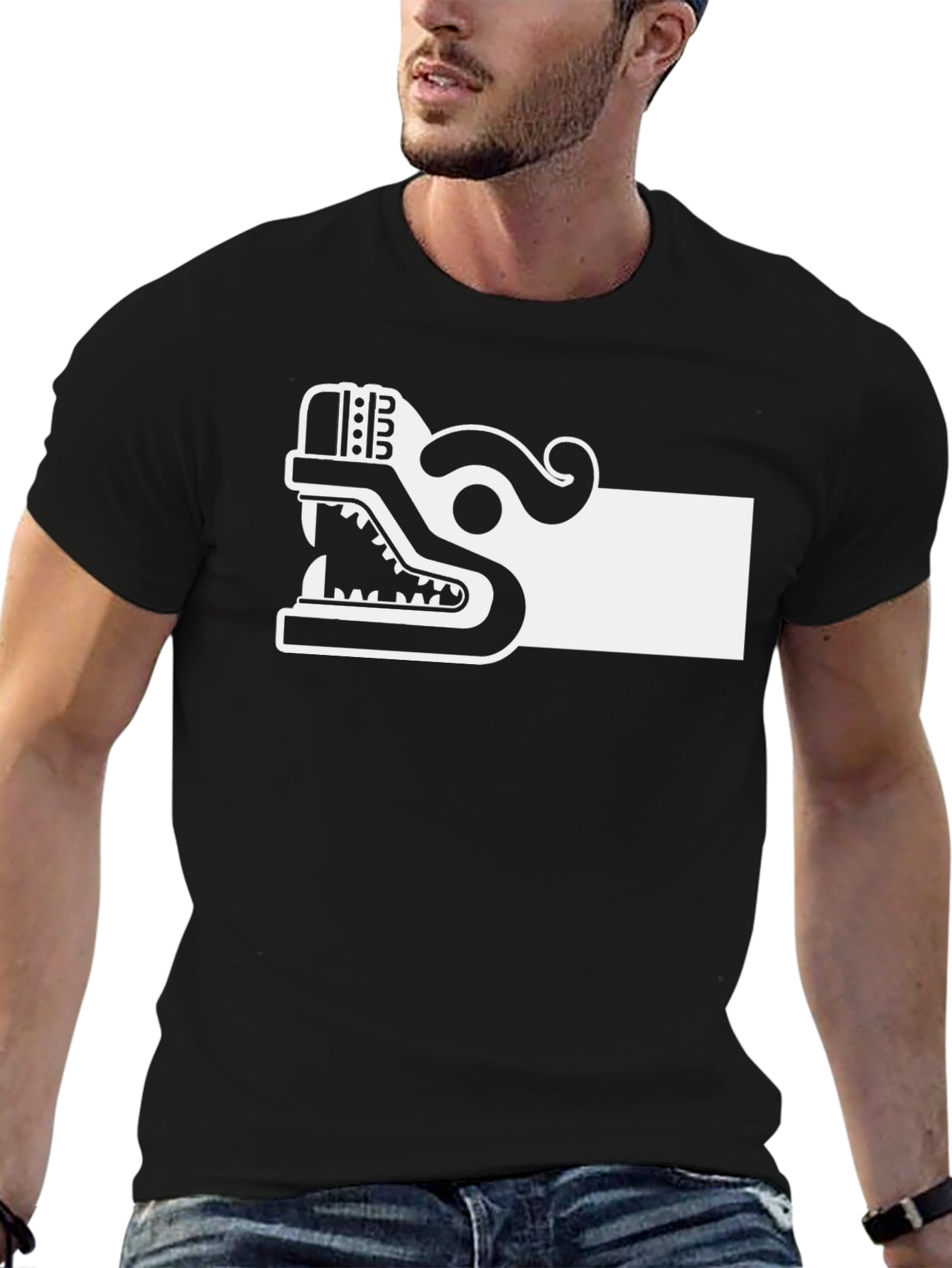 Aztec Serpent T-Shirt - Black Graphic Tee