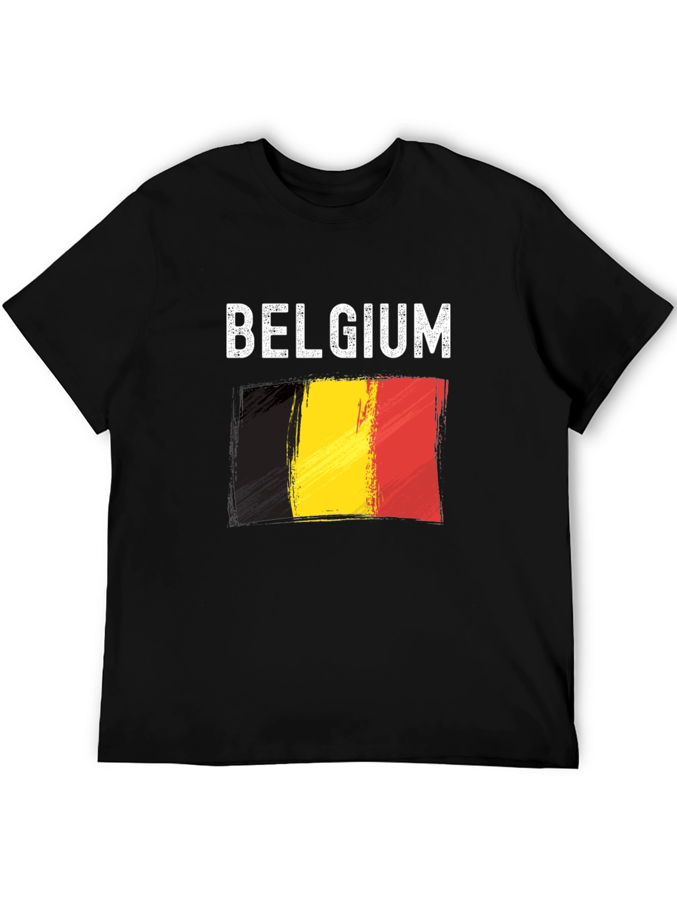 Belgium Flag T-Shirt - Black Graphic Tee