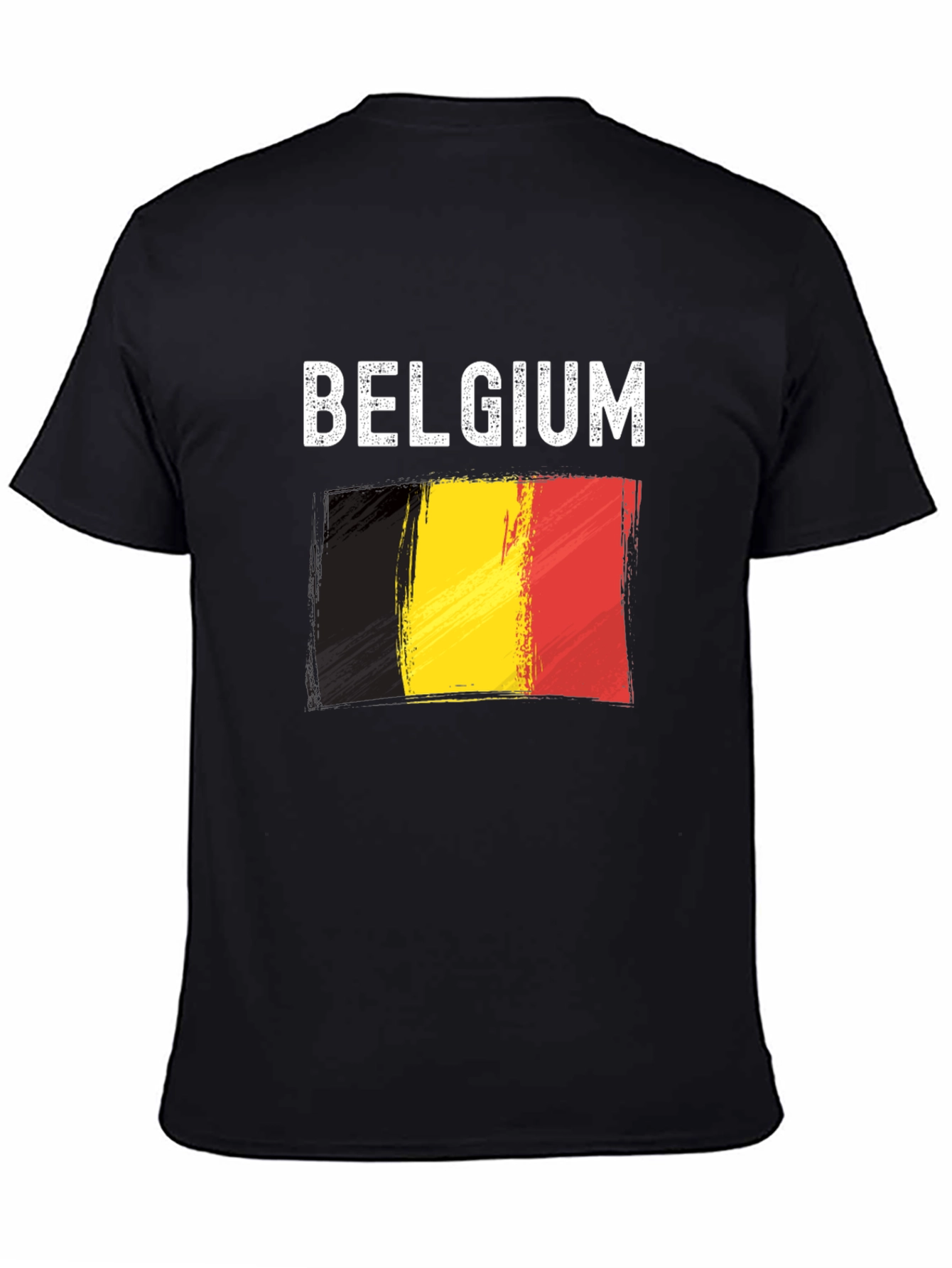 Belgium Flag T-Shirt - Black Graphic Tee