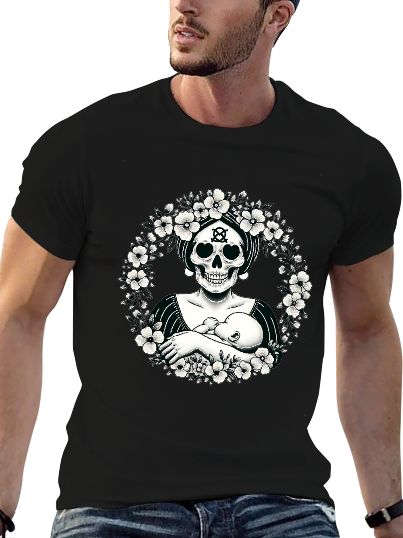 Skull Mother & Child Graphic Tee