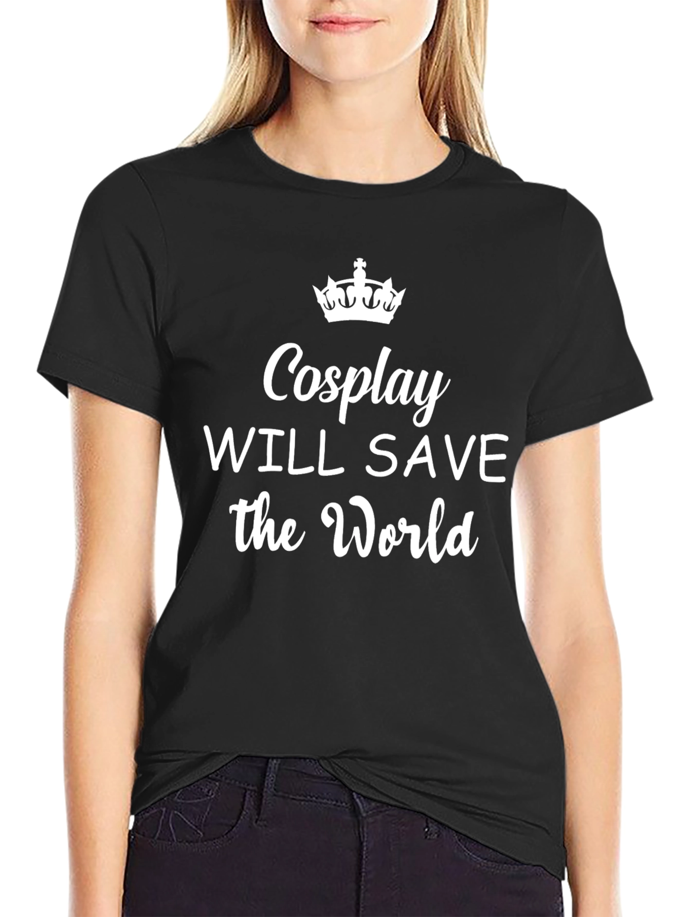 Cosplay Will Save the World Black T-Shirt