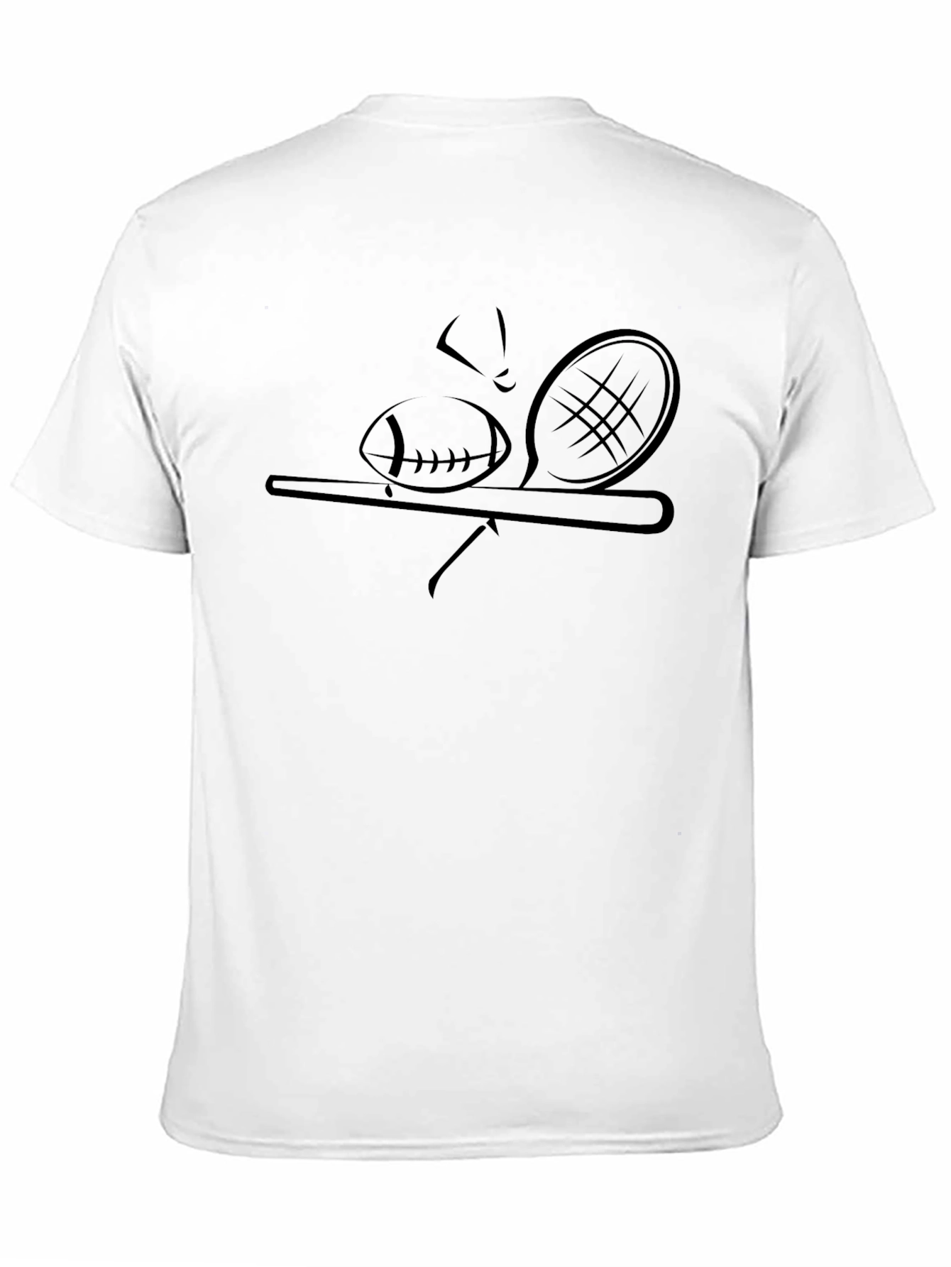 Sports Graphic Black T-Shirt