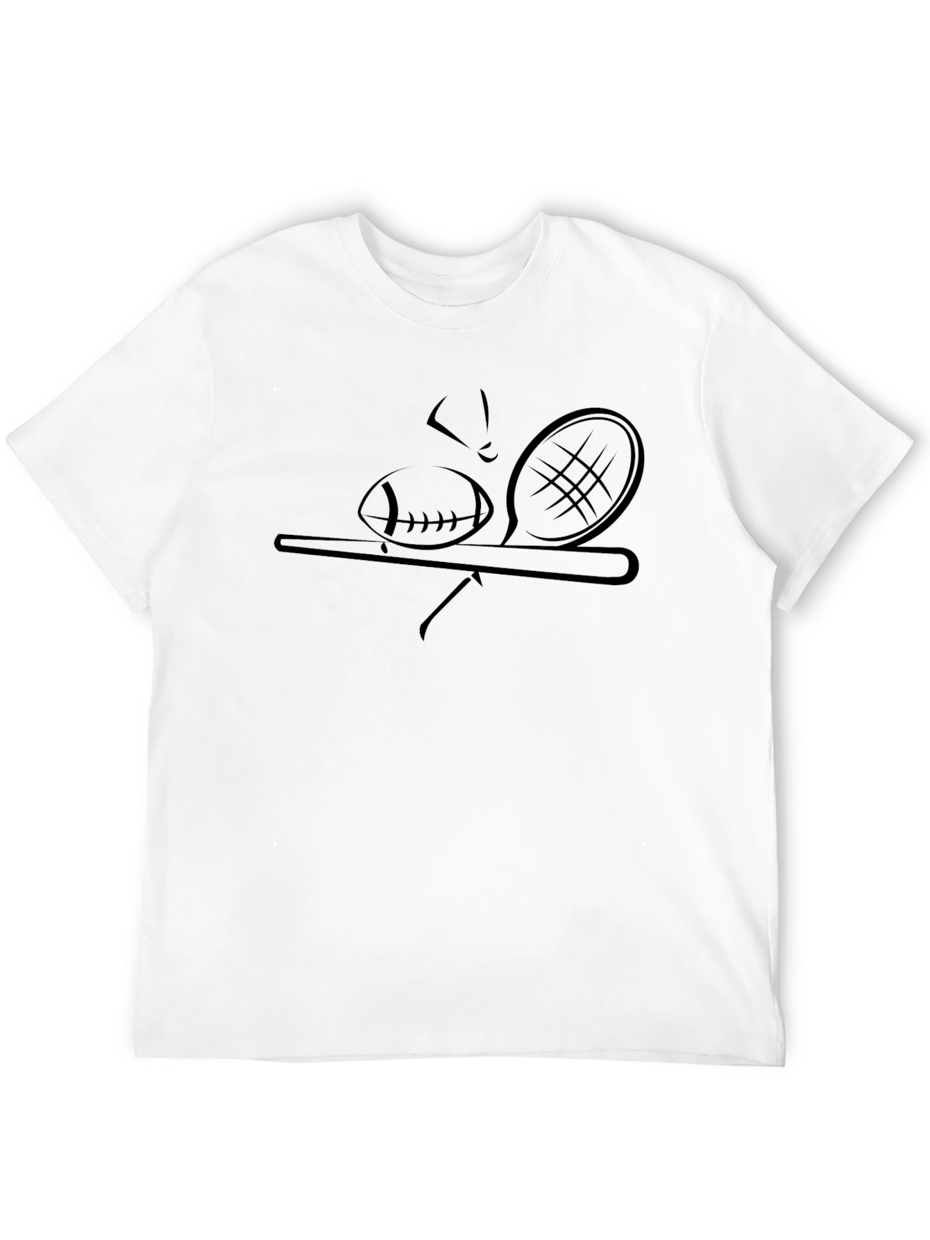Sports Graphic Black T-Shirt