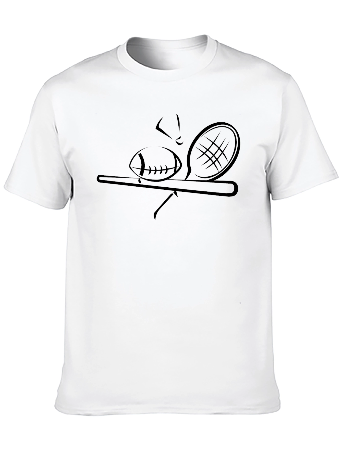 Sports Graphic Black T-Shirt