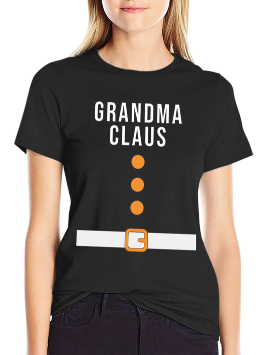 Grandma Claus Holiday Graphic Tee - Festive Christmas Shirt