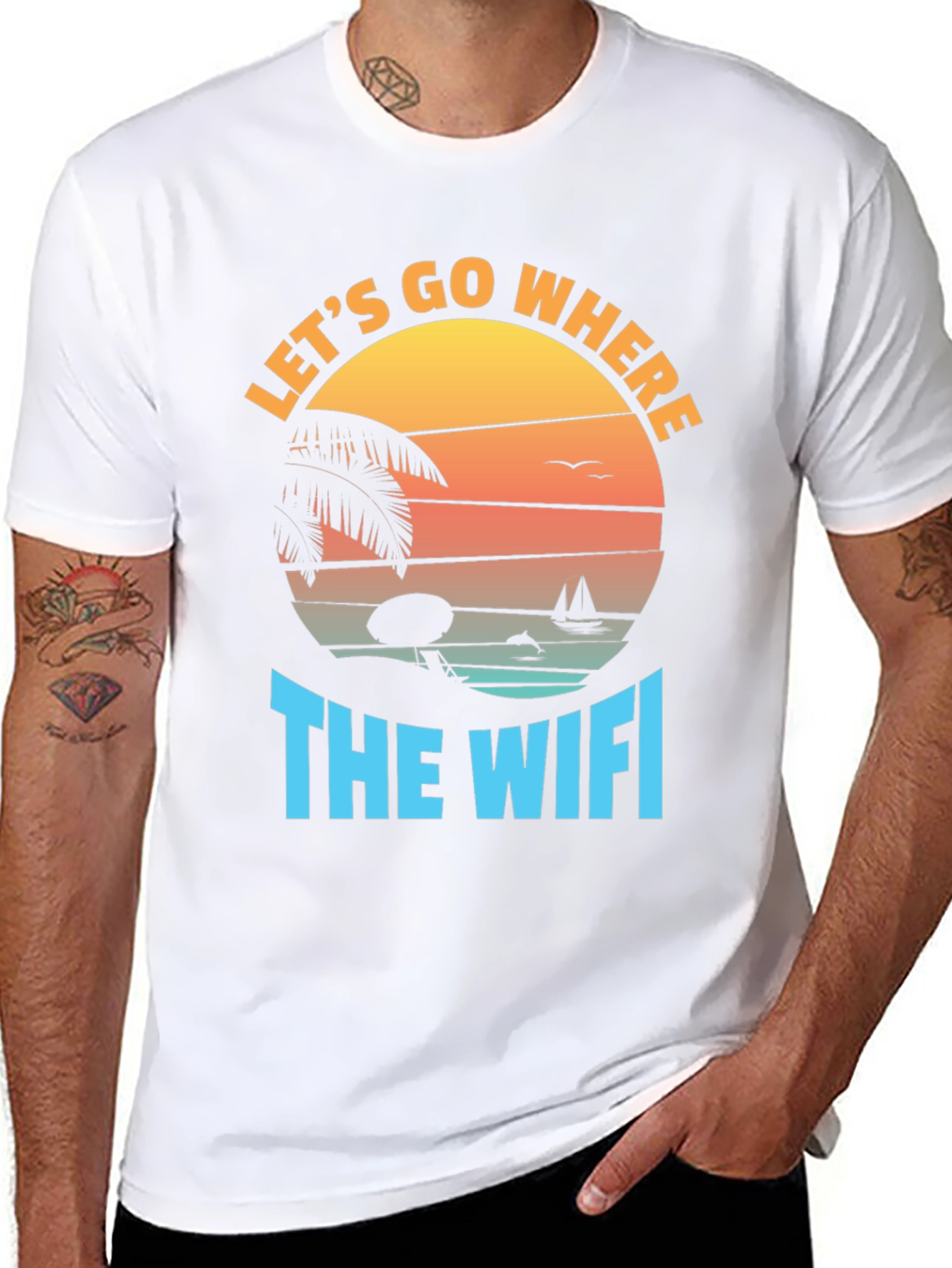 Lets Go Where The WiFi is Weak Black T-Shirt