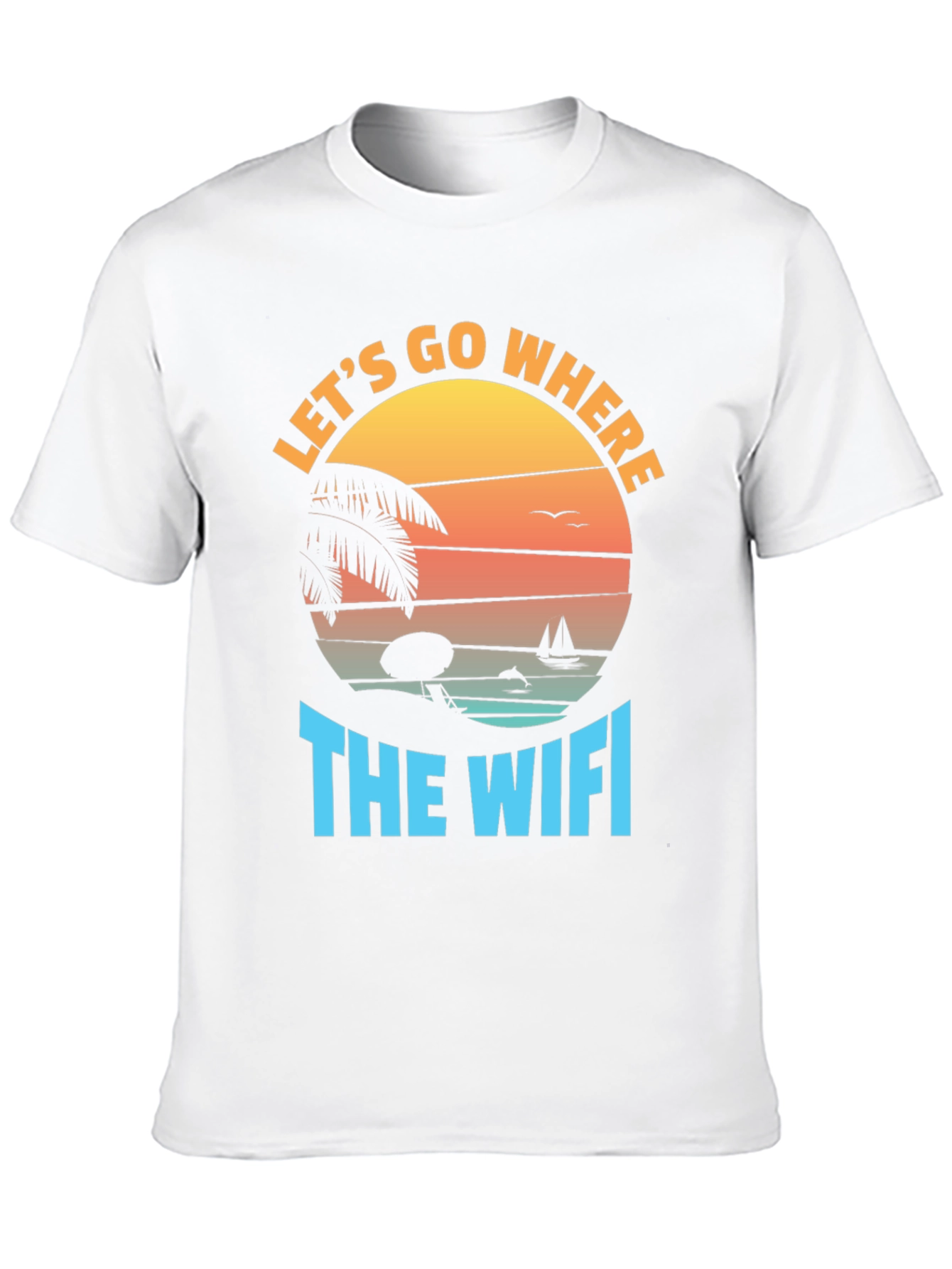 Lets Go Where The WiFi is Weak Black T-Shirt
