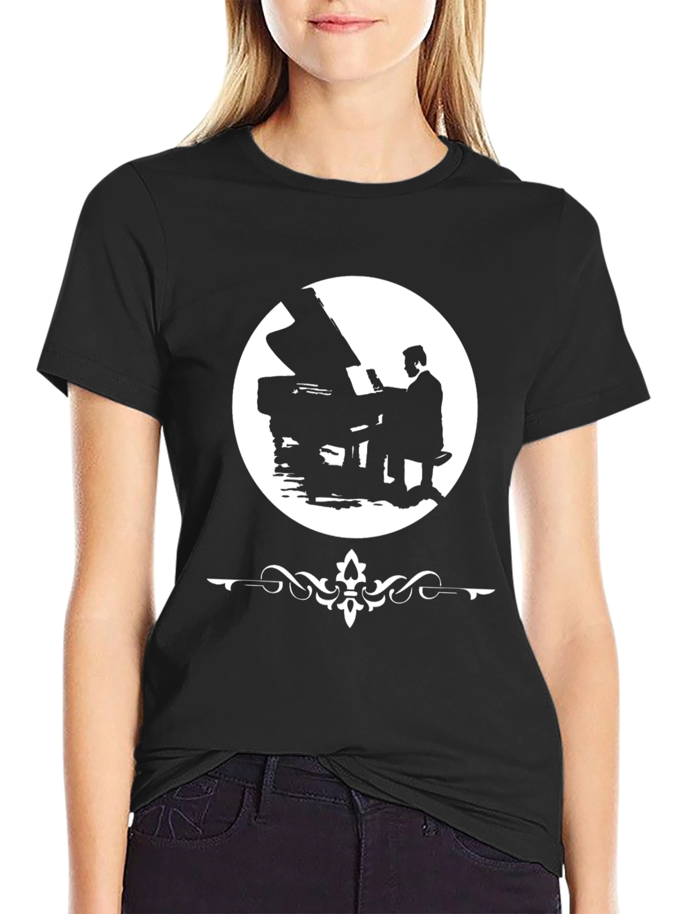 Piano Player Graphic Tee - Stylish Music Lover T-Shirt