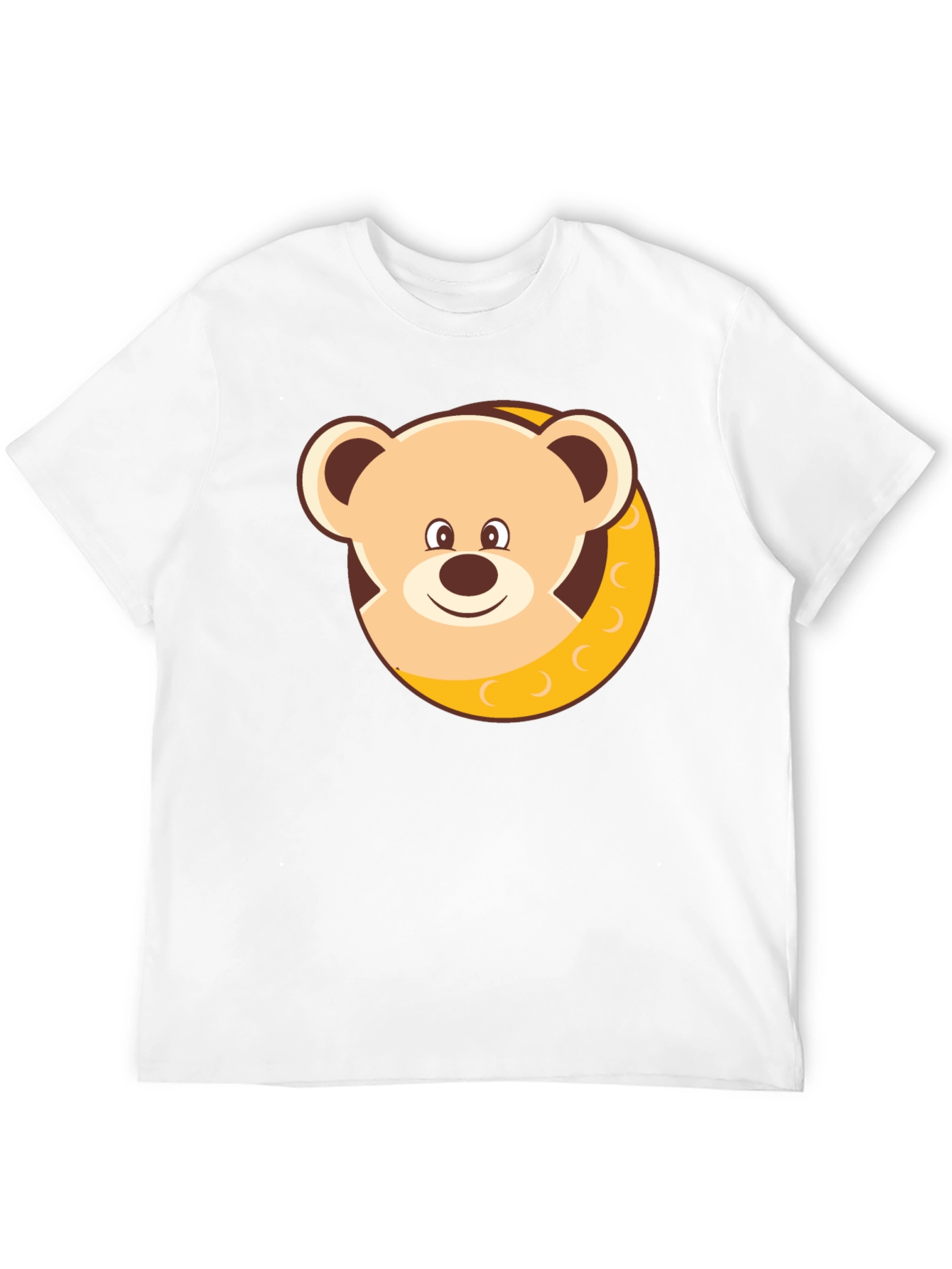 Cute Teddy Bear Graphic T-Shirt - Black