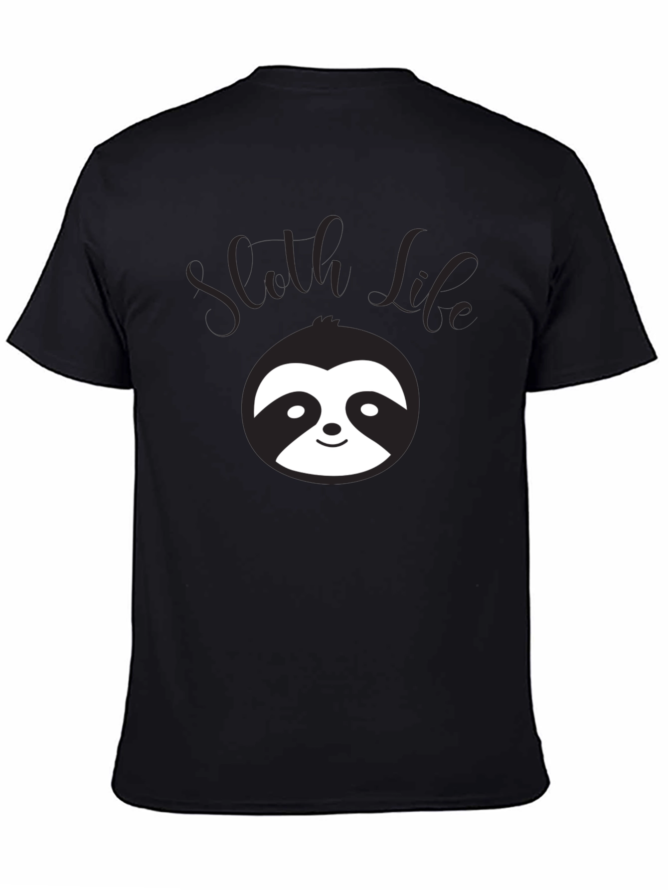 Sloth Life Graphic T-Shirt - Black